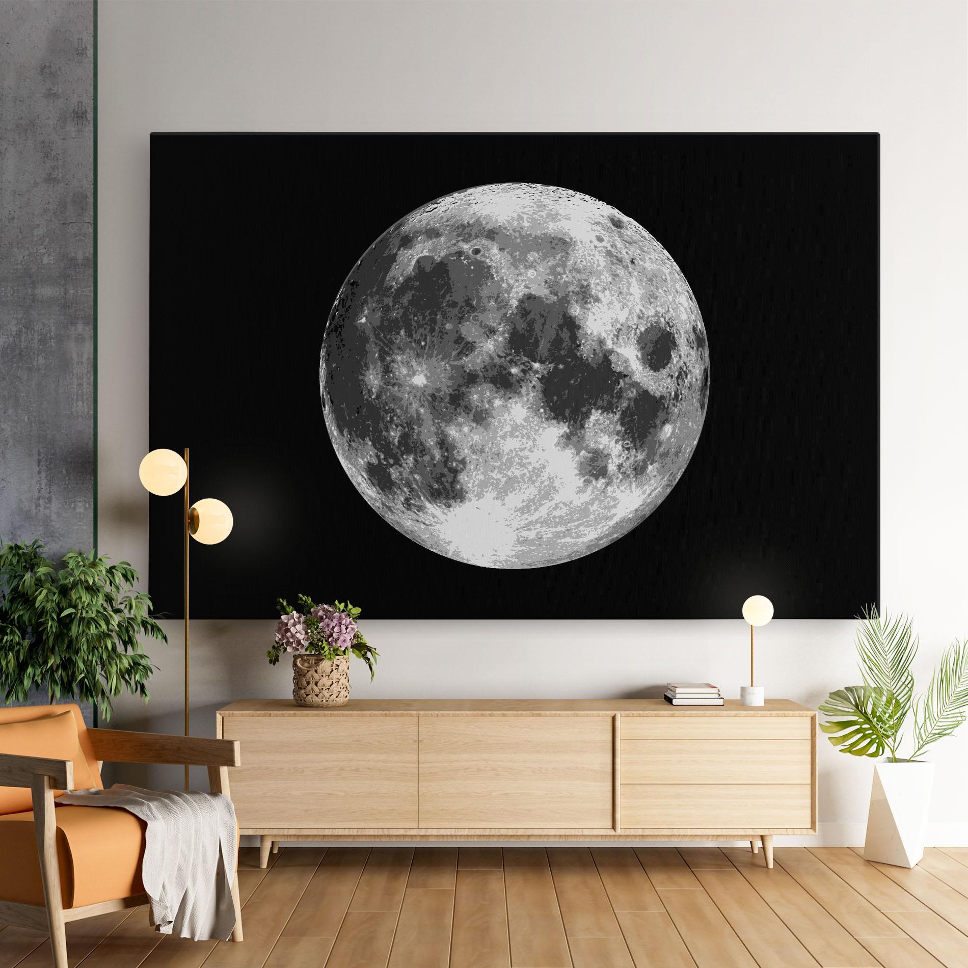 Tablou Canvas Grey Shiny Moon mockup 9