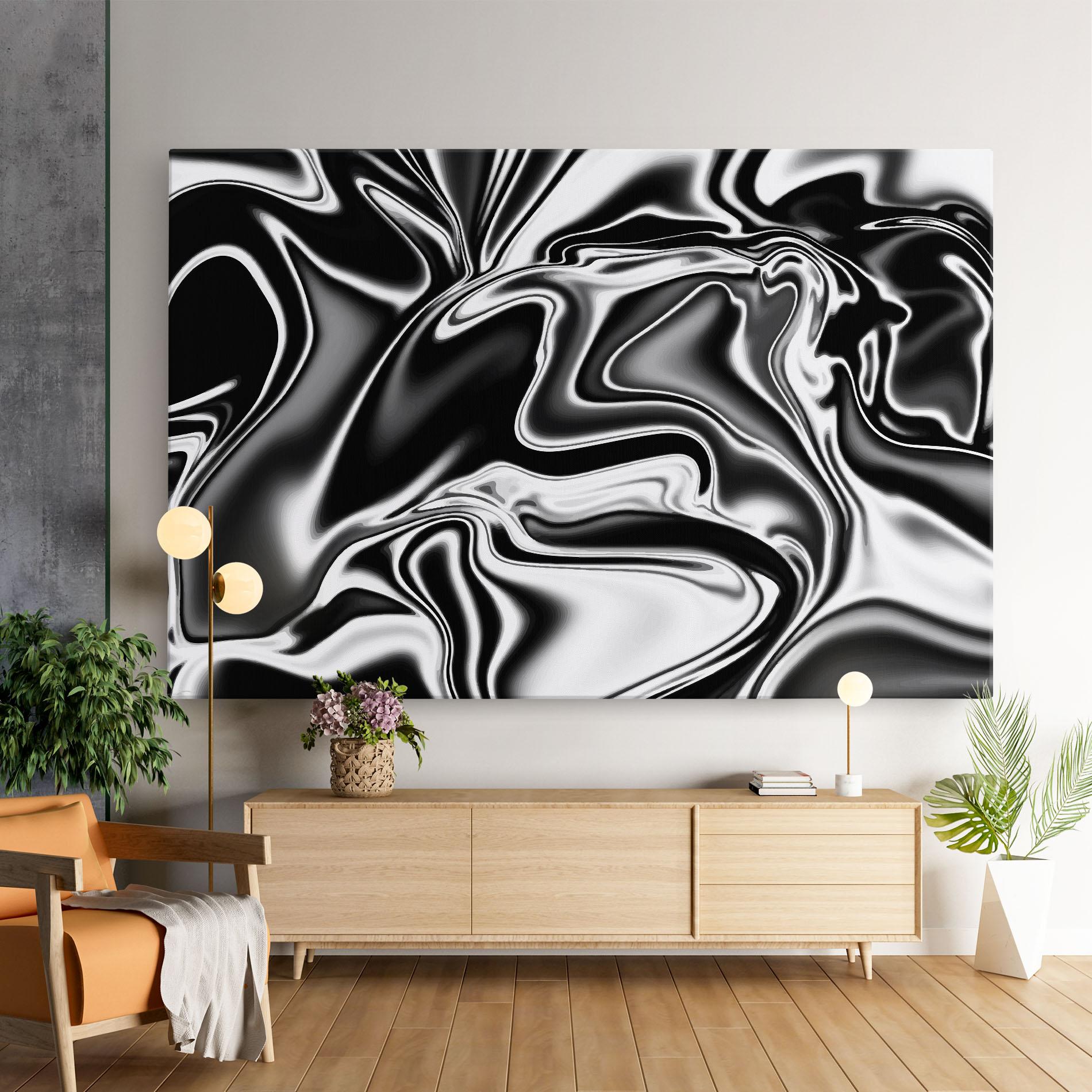 Tablou Canvas Silver Black Art mockup 9