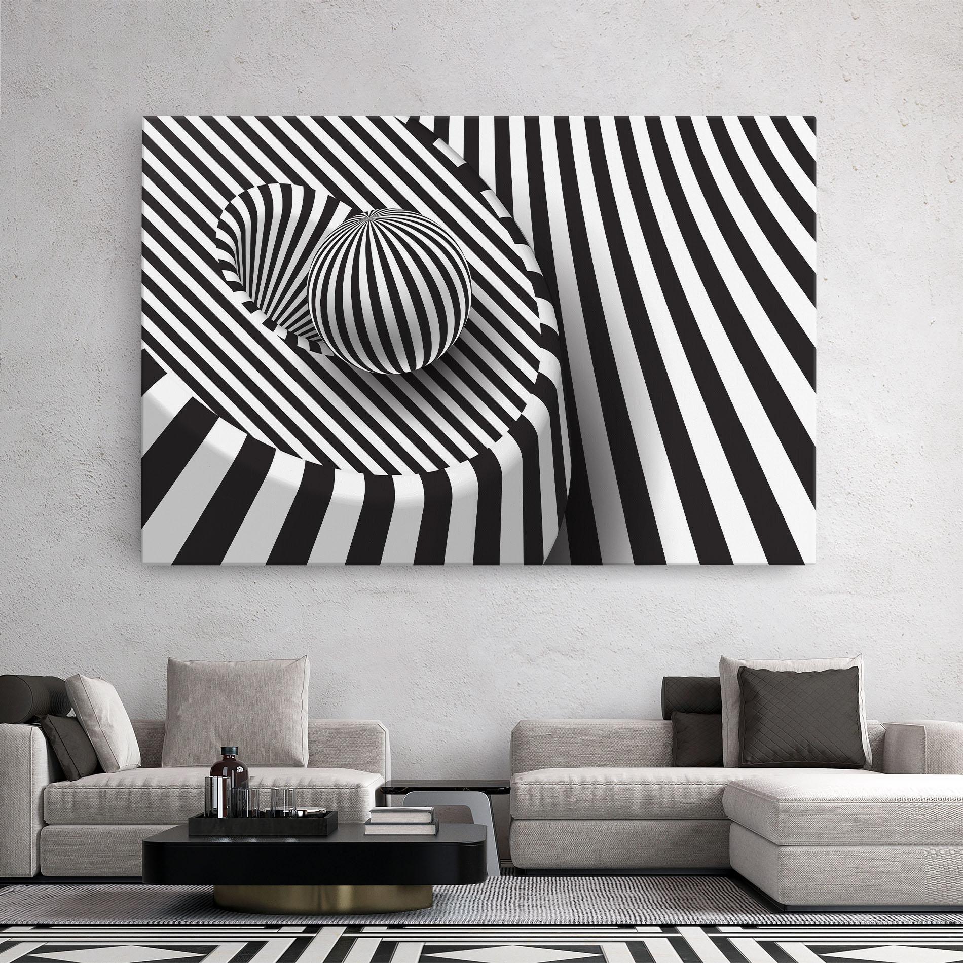 Tablou Canvas 3d Ball Zebra mockup 2