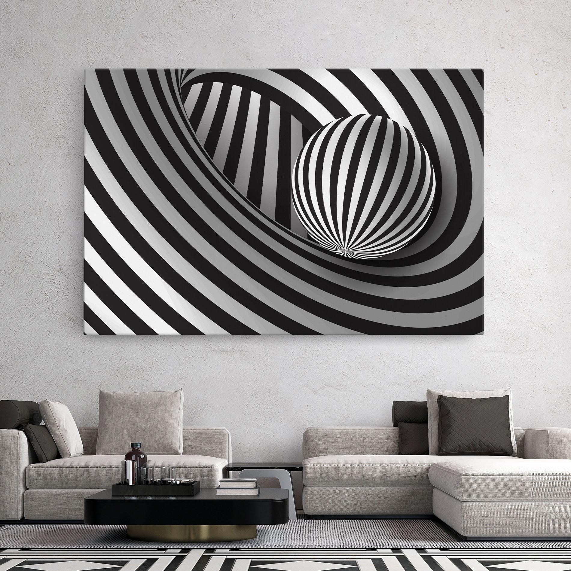 Tablou Canvas 3d Zebra Ball mockup 2