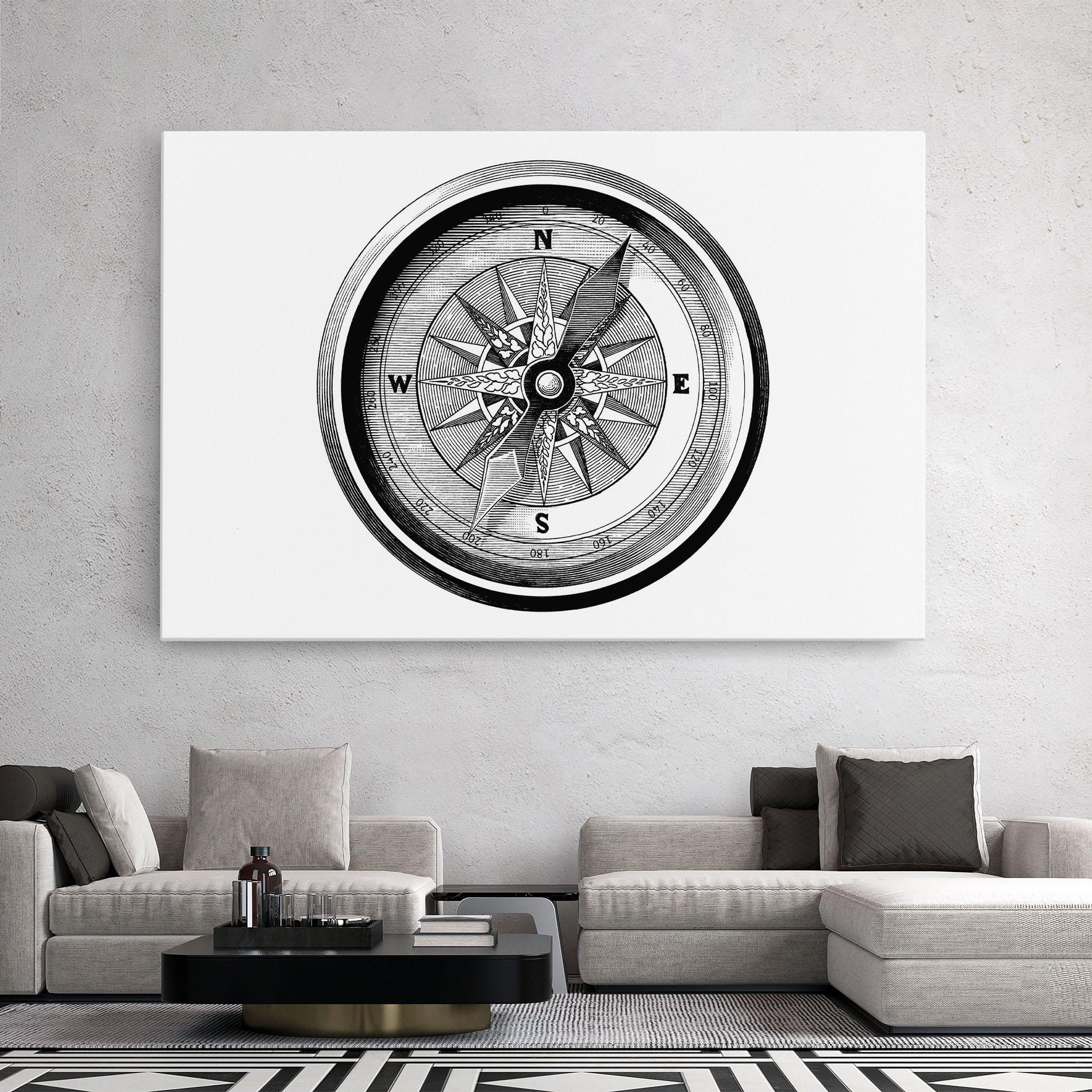 Tablou Canvas Black Compass mockup 2