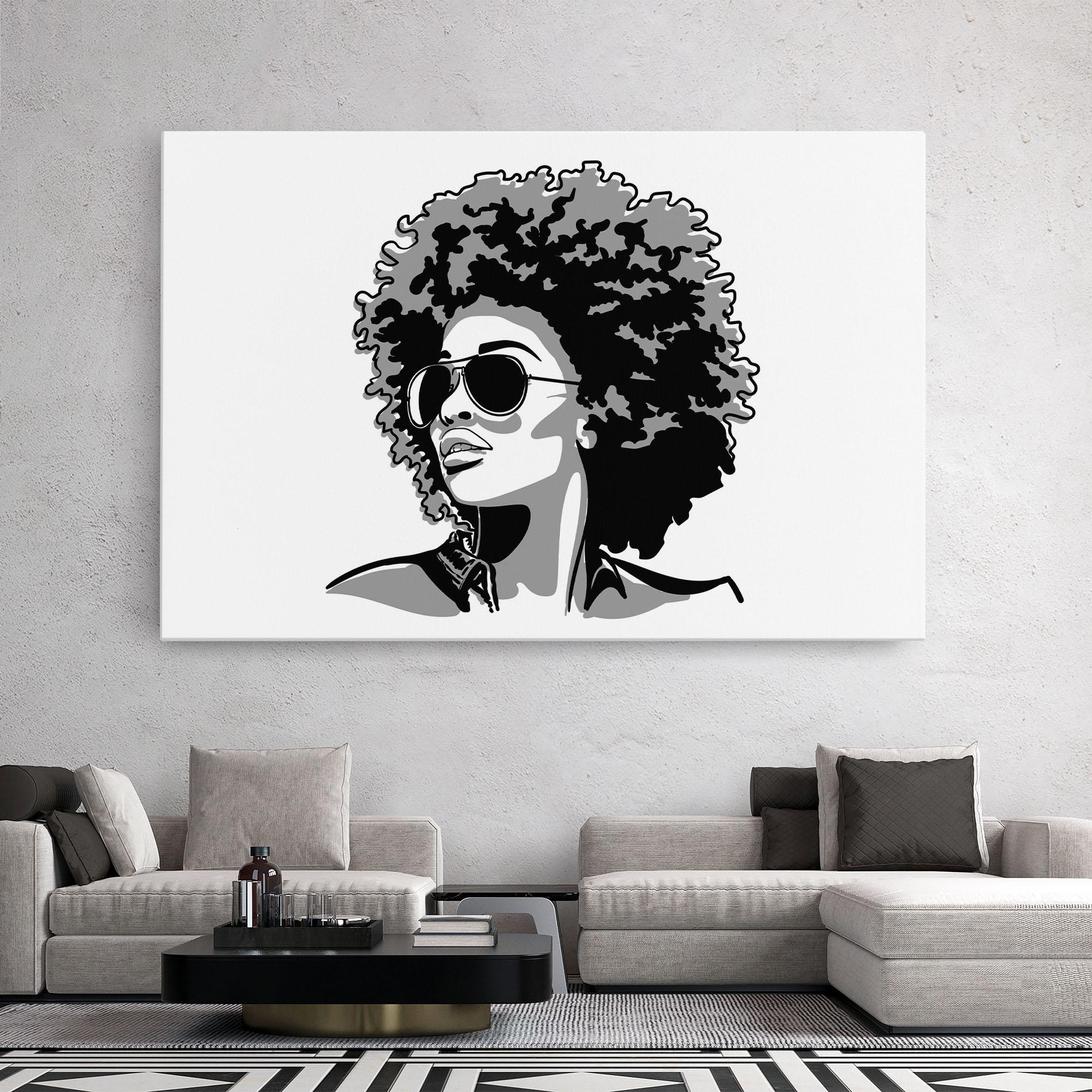 Tablou Canvas Black Grasses mockup 2