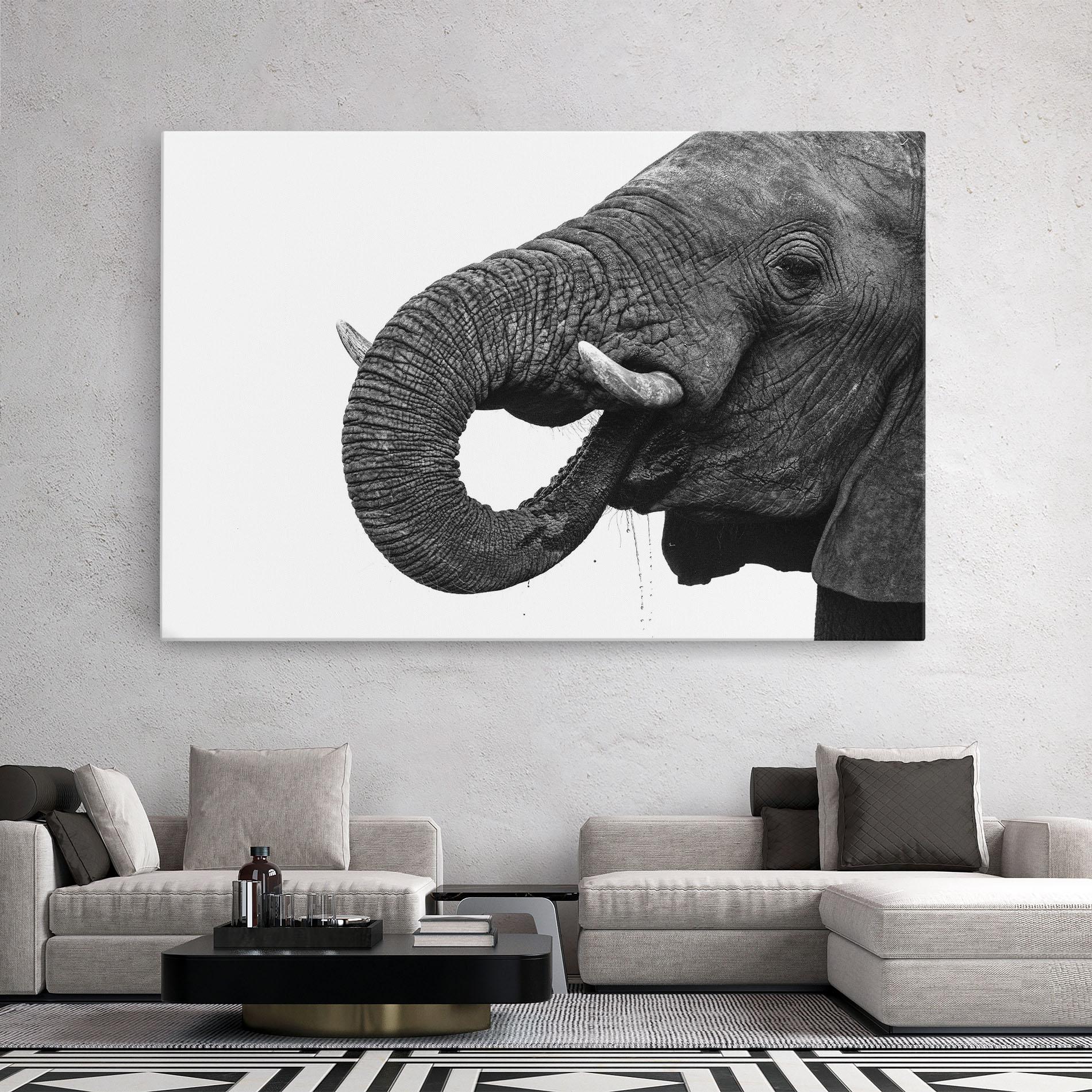 Tablou Canvas Elephant Drinking mockup 2