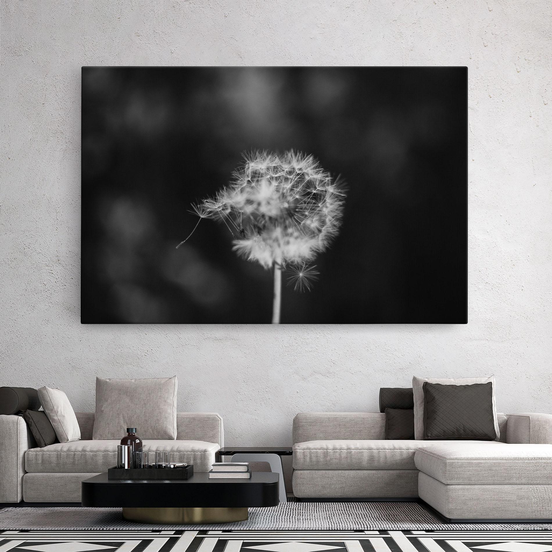 Tablou Canvas Grey Dandelion mockup 2