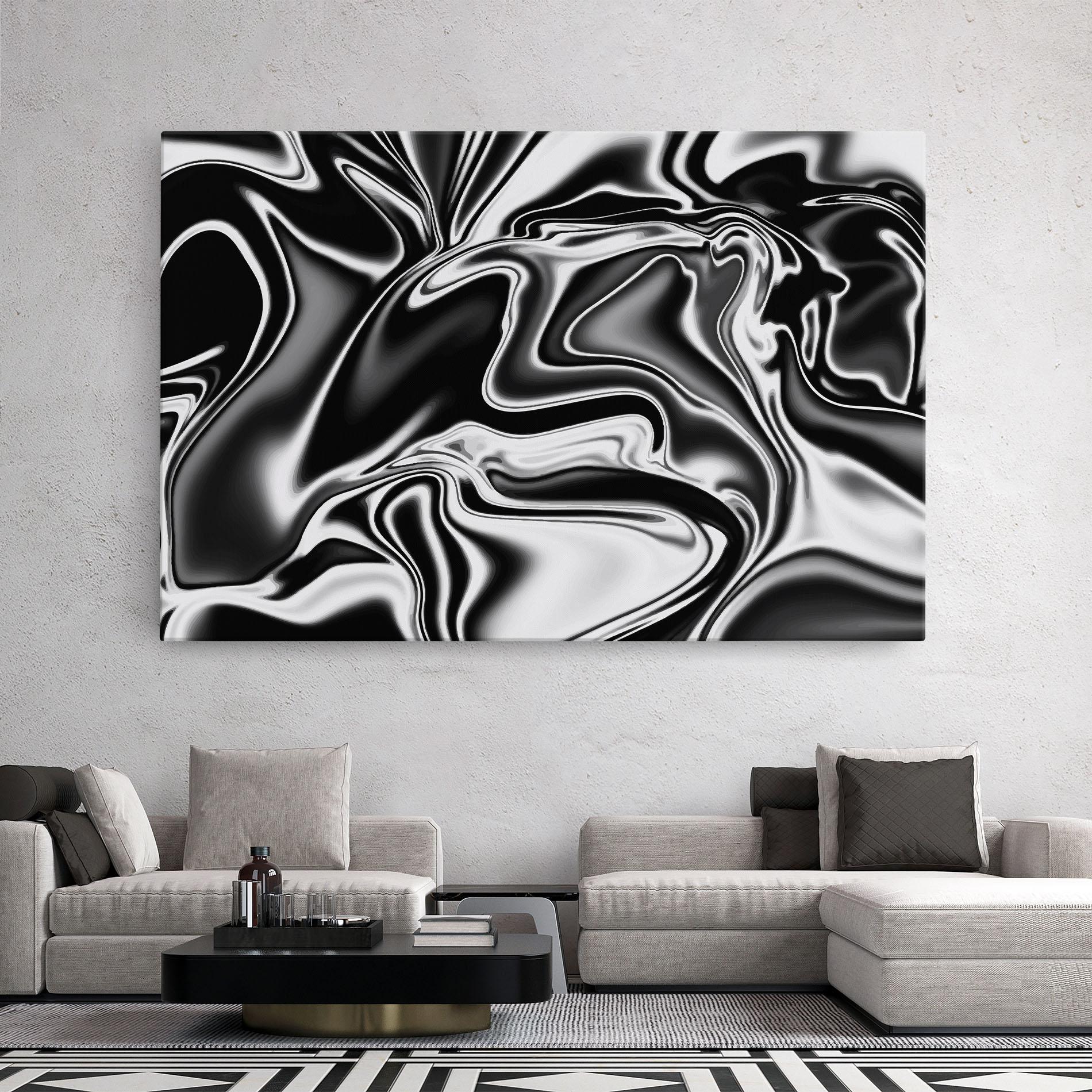 Tablou Canvas Silver Black Art mockup 2