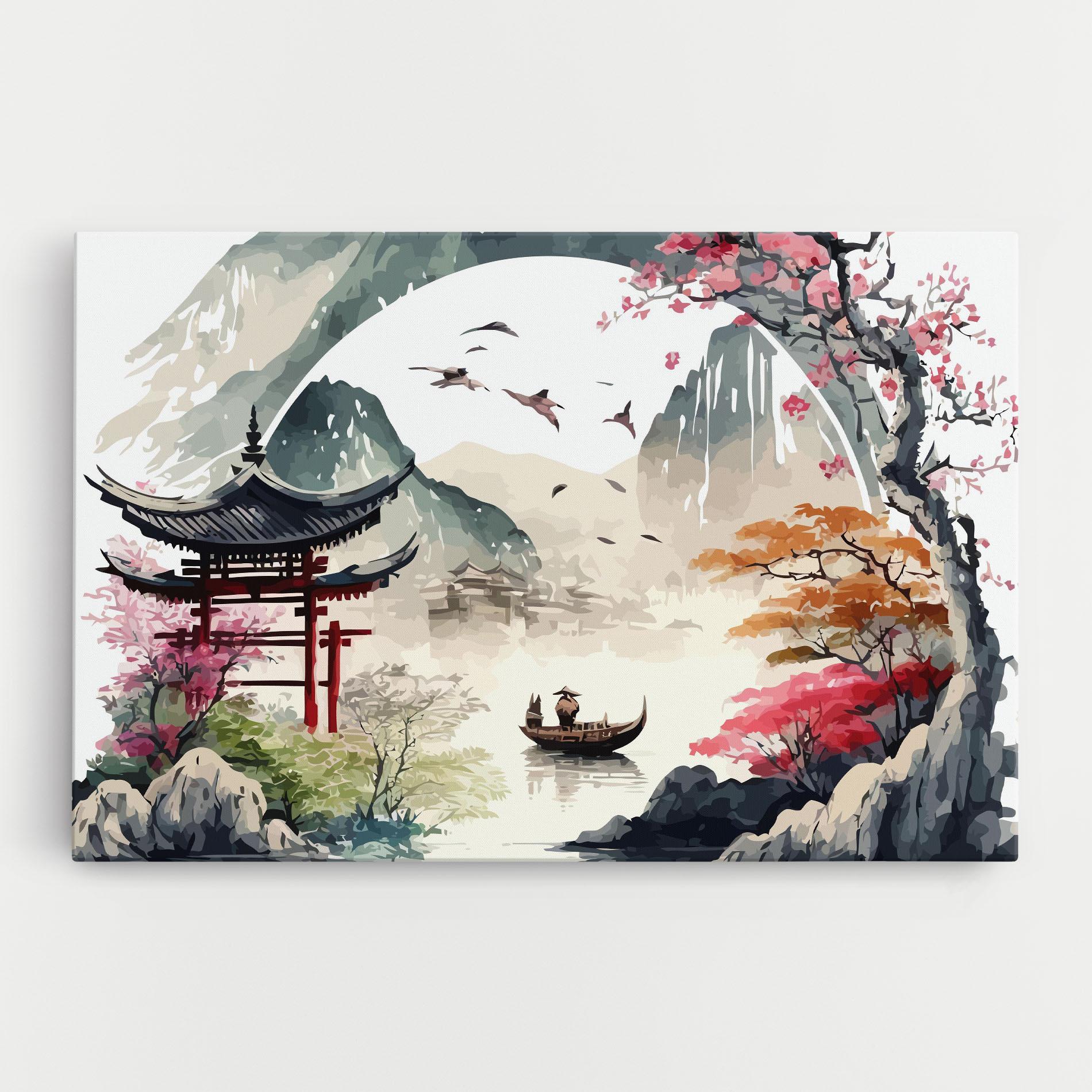 Tablou Canvas Beautiful Asiatic View mockup 0