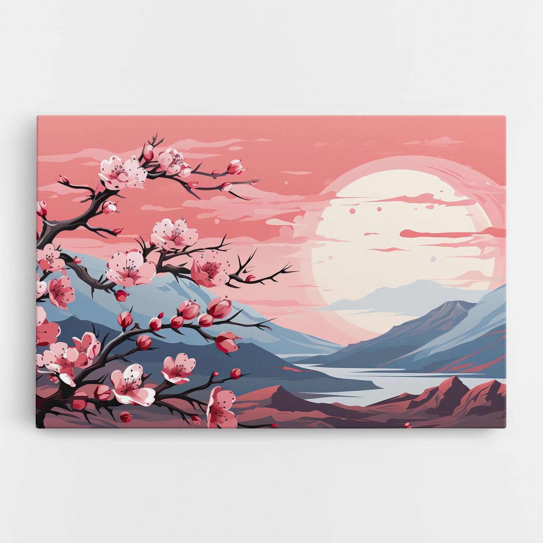 Tablou Canvas Chinese Cherry Blossoms mockup 0