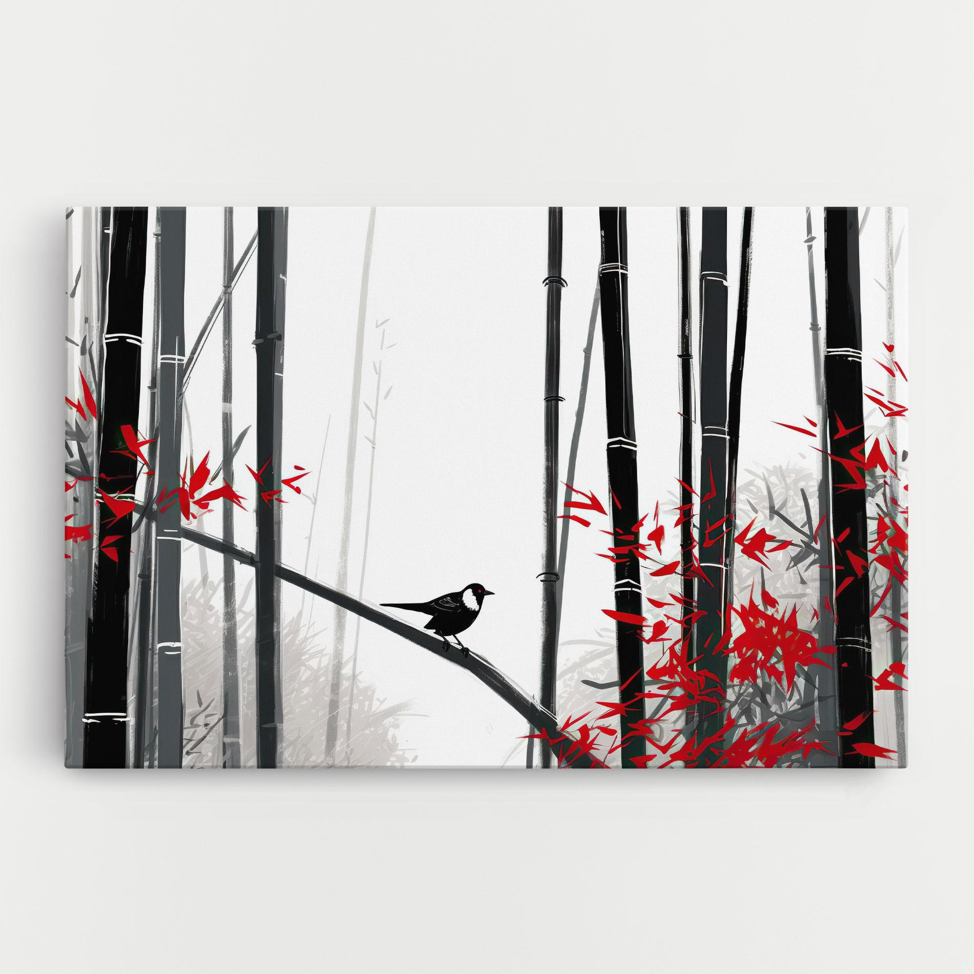 Tablou Canvas Chinese Red Leafs mockup 0