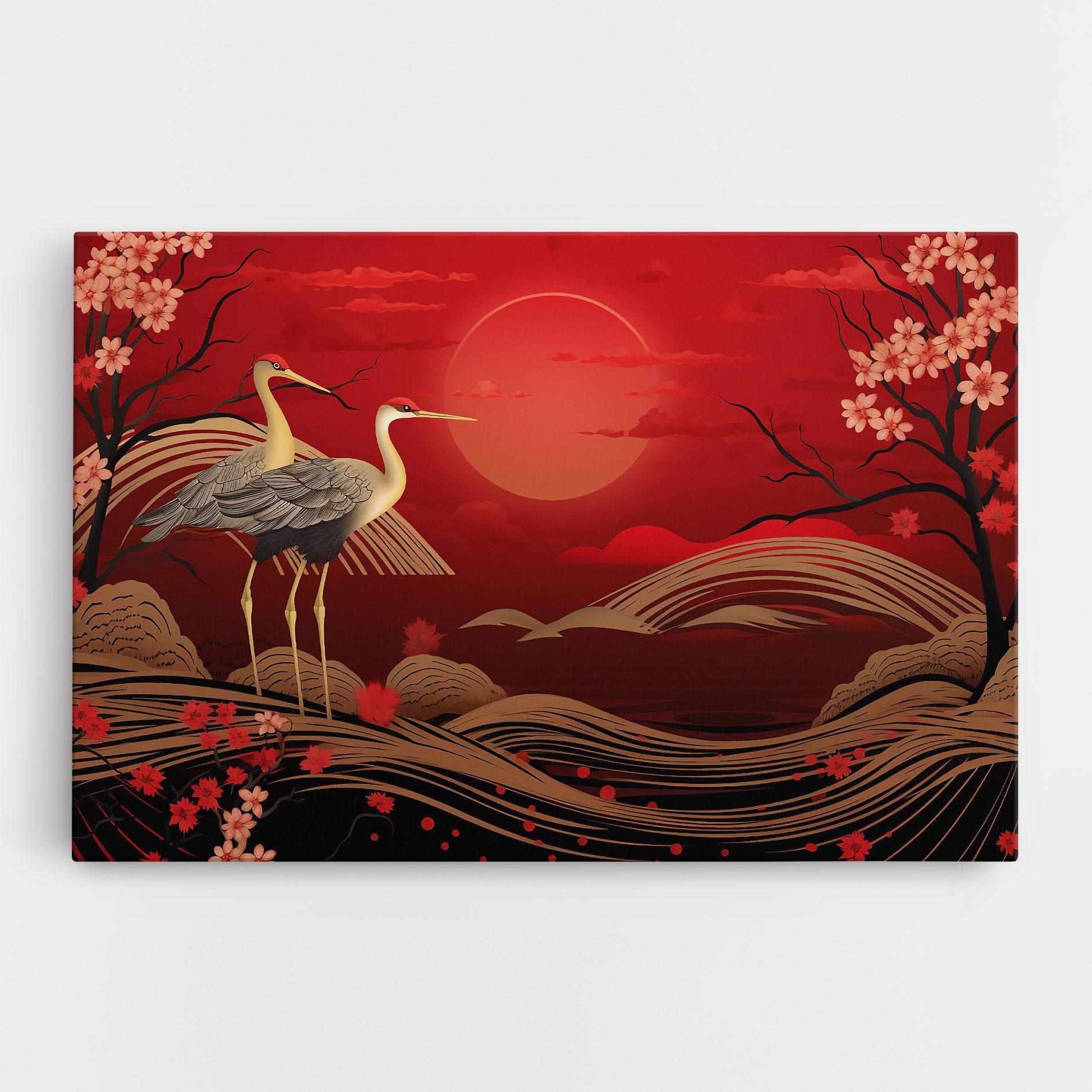 Tablou Canvas Gold Landscape Painting mockup 0