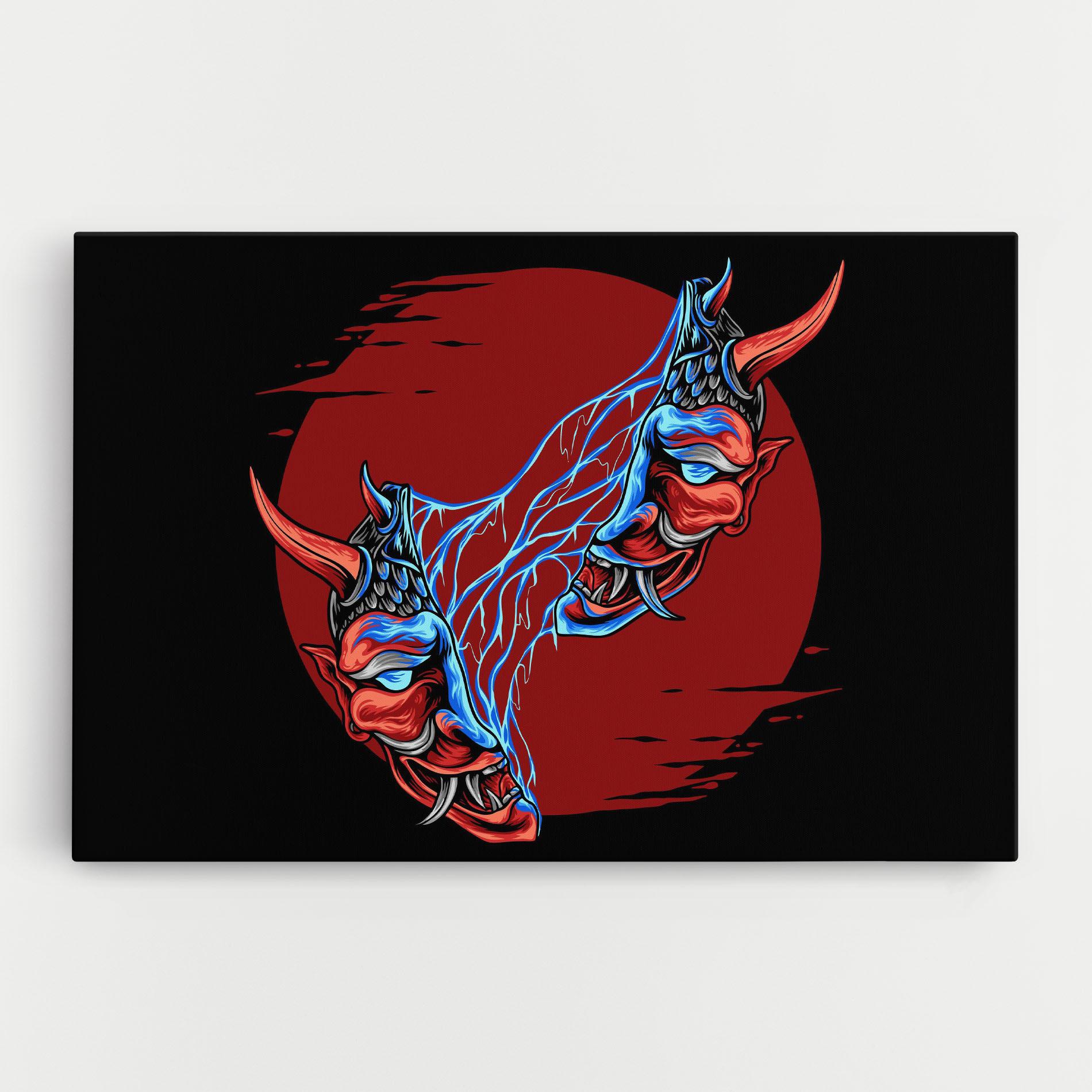 Tablou Canvas Japanese Mask mockup 0