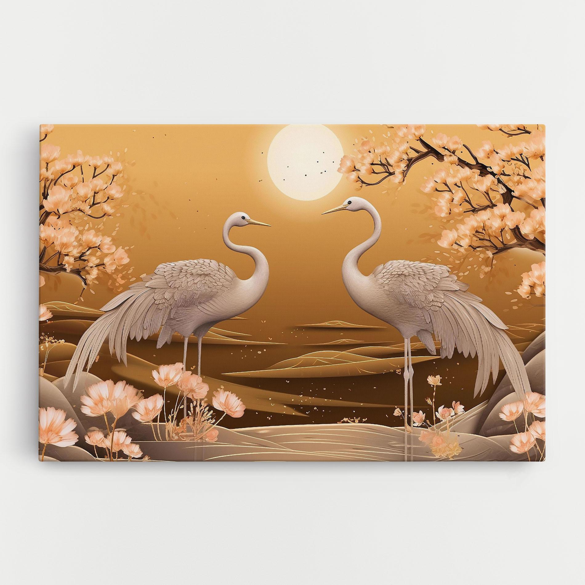 Tablou Canvas White Chinese Birds mockup 0
