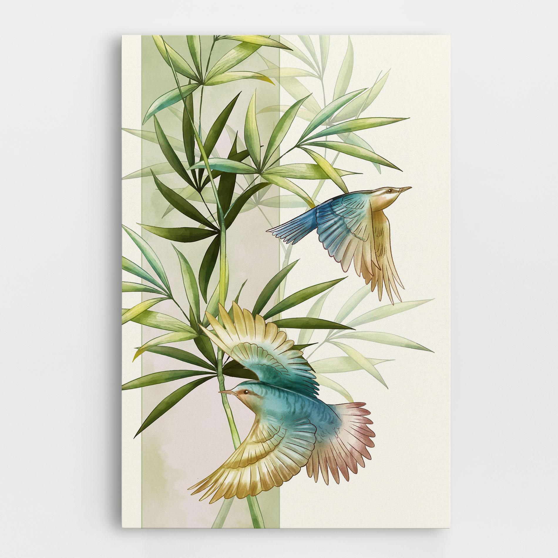 Tablou Canvas Asiatic Blue Birds mockup 0