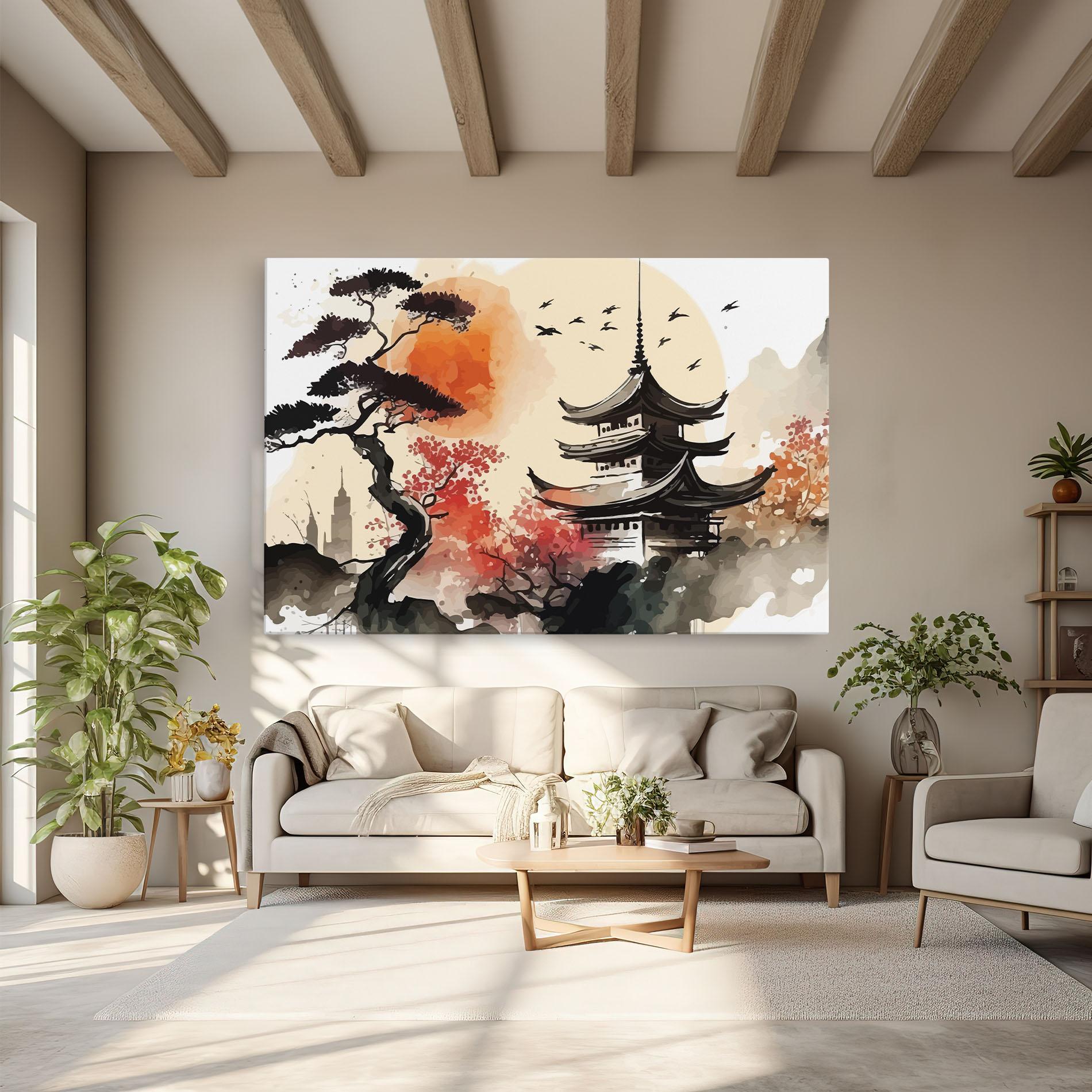 Tablou Canvas Asiatic Beautiful View mockup 6