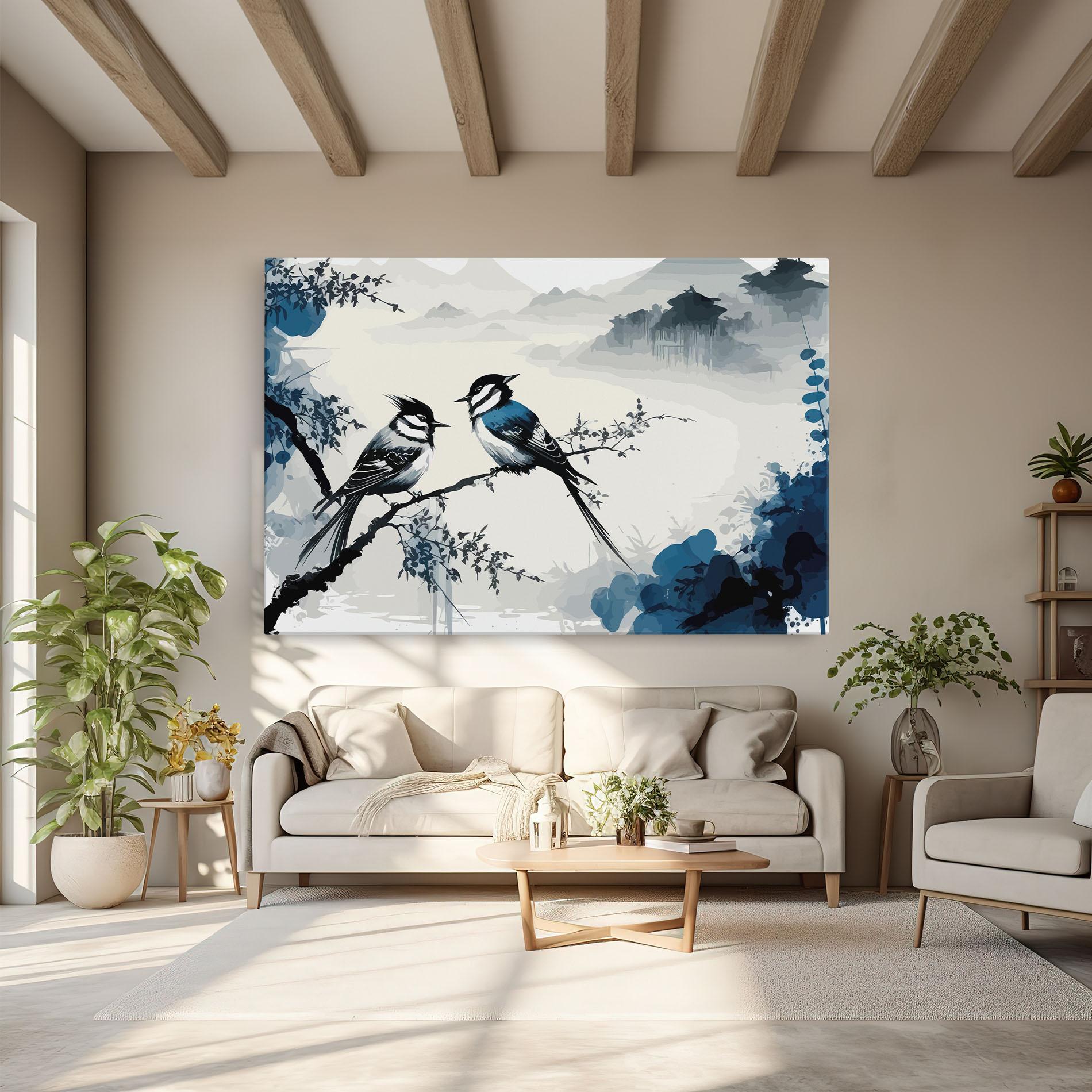 Tablou Canvas Asiatic Blue Bird mockup 6
