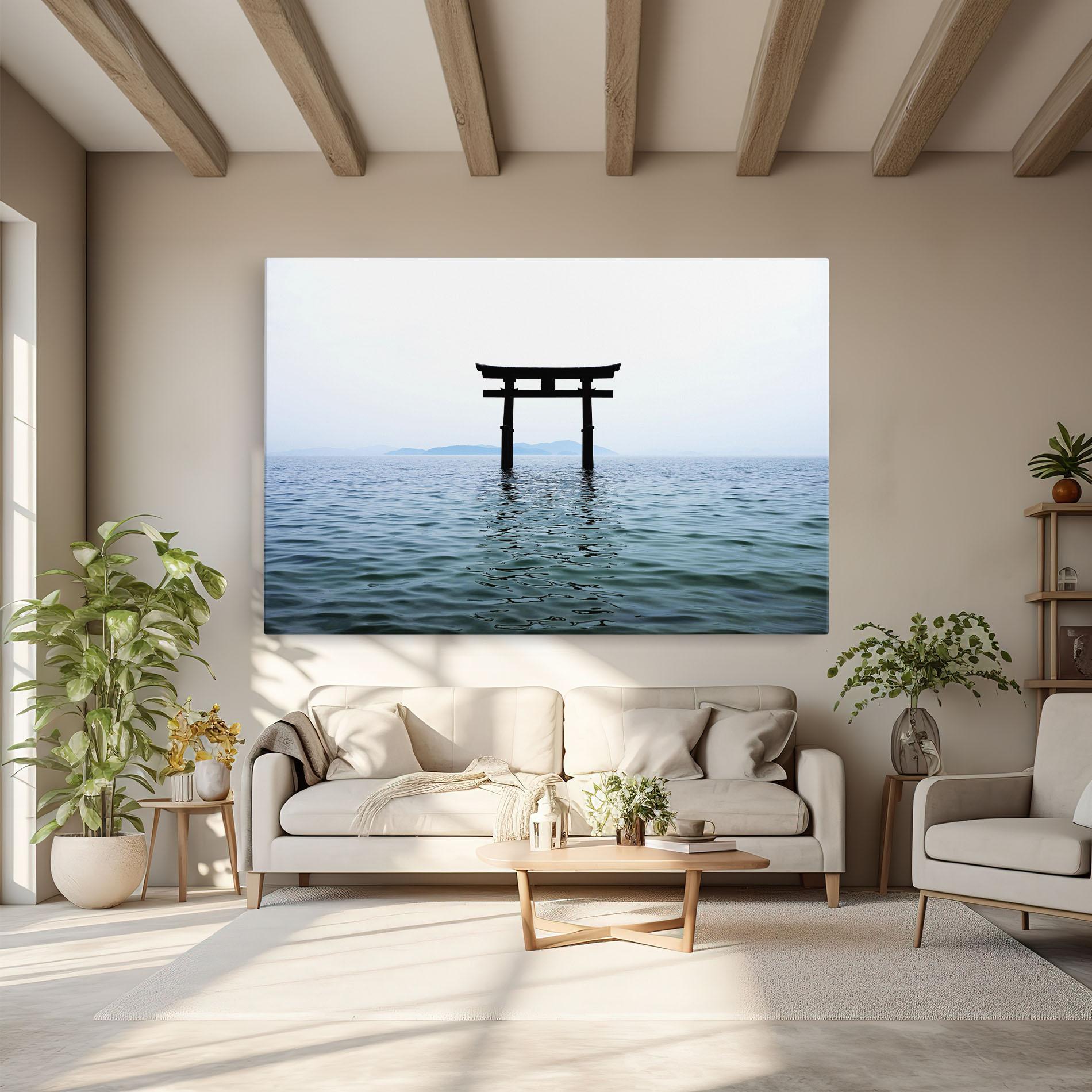Tablou Canvas Japan Lake Gate mockup 6
