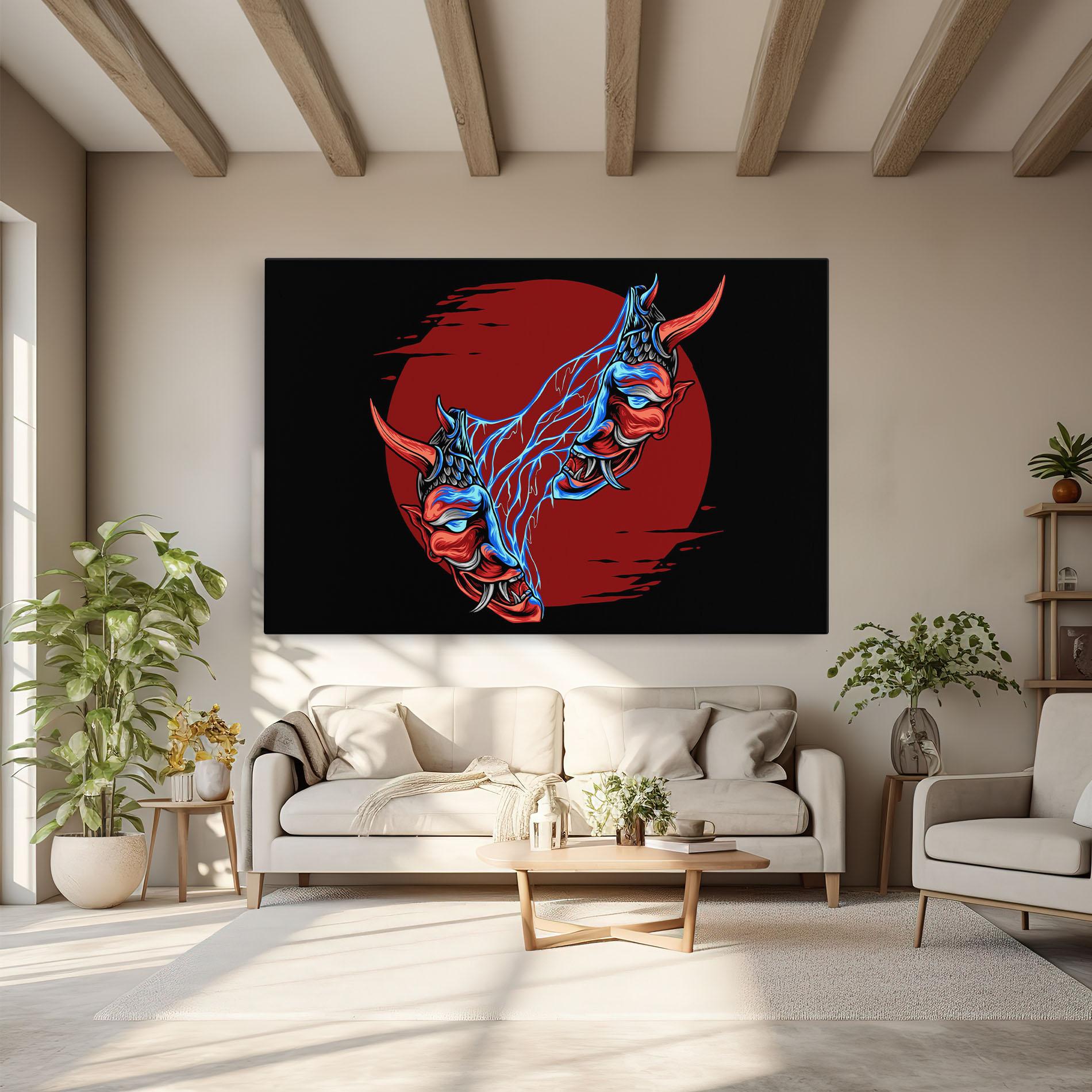 Tablou Canvas Japanese Mask mockup 6