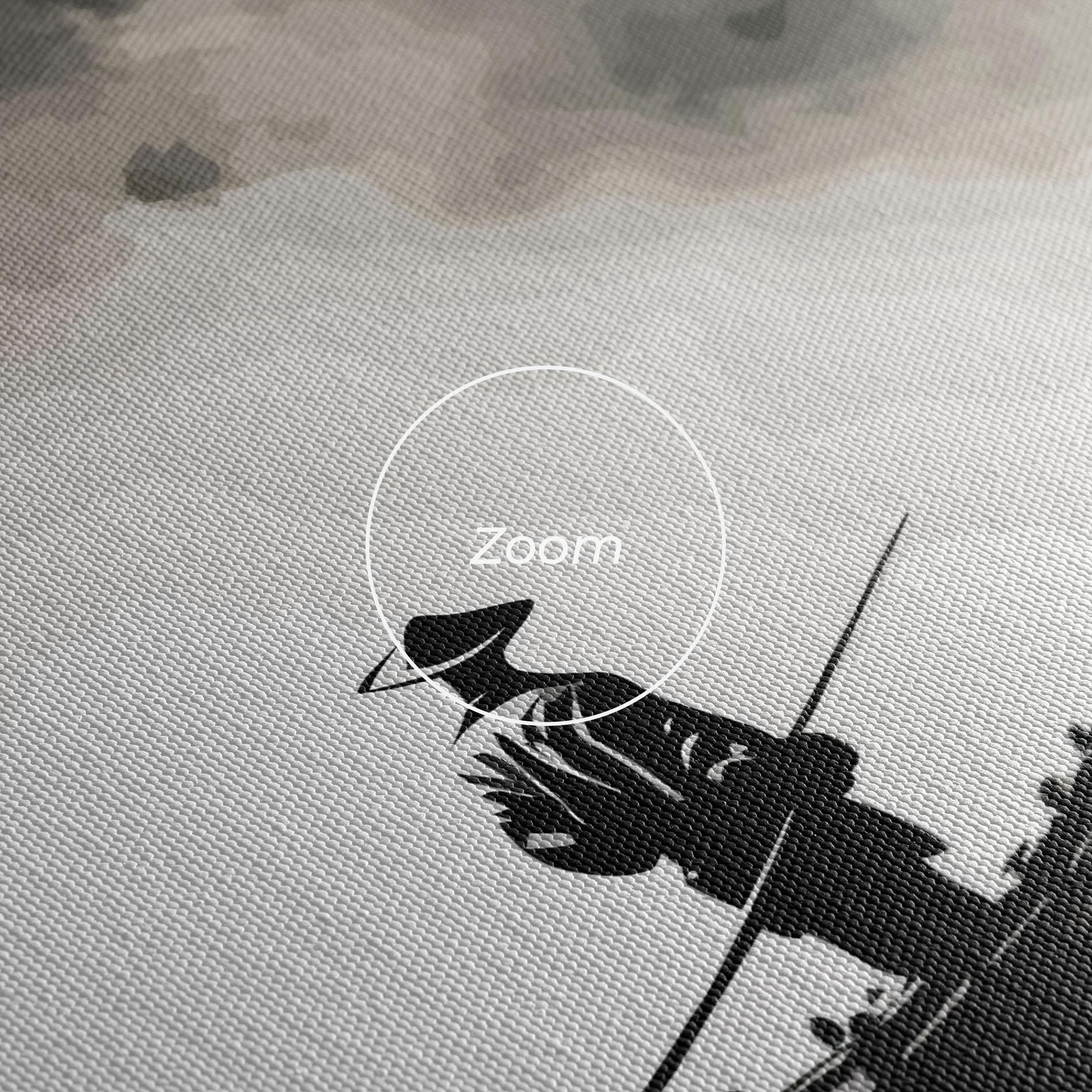 Tablou Canvas Black Ink Boat mockup 3