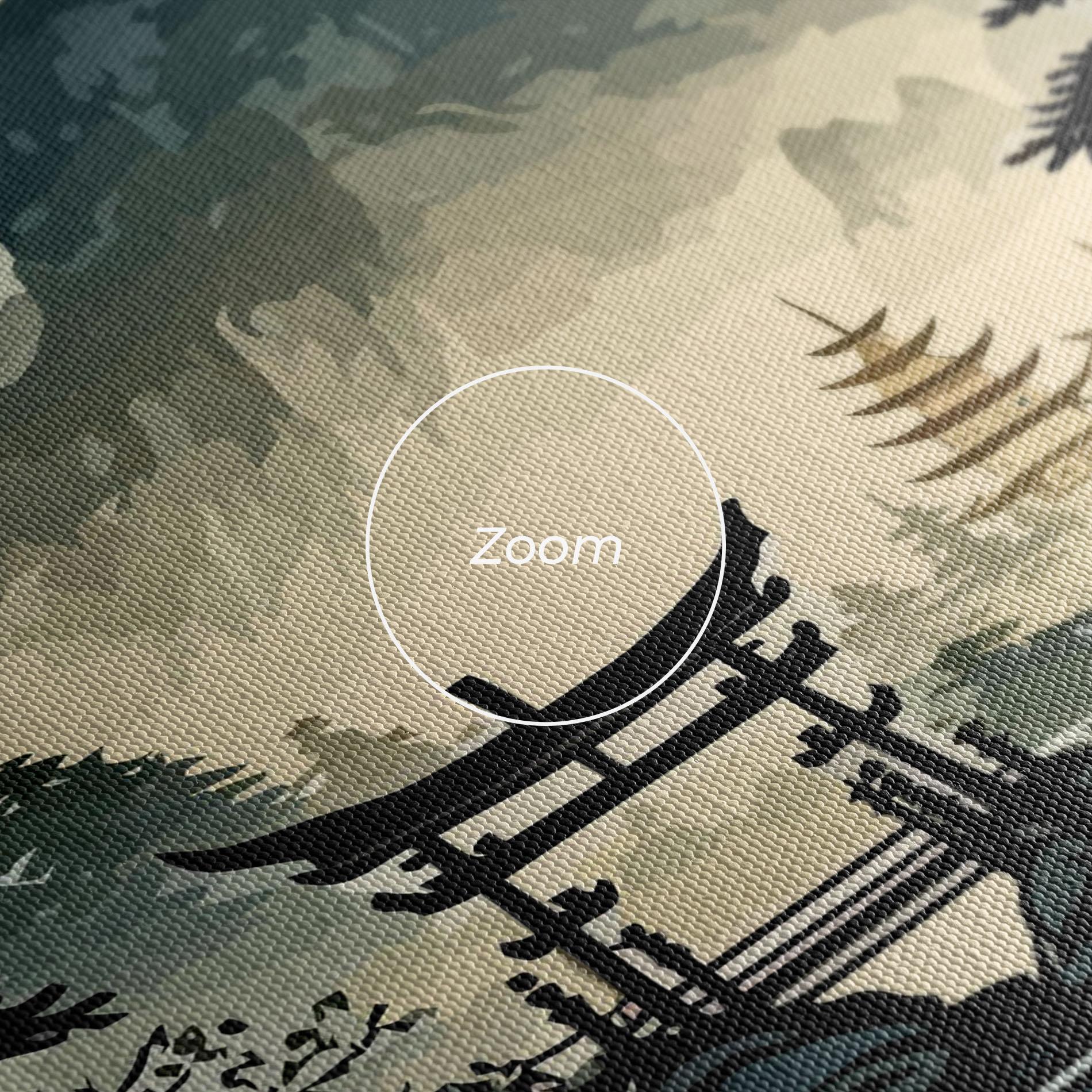 Tablou Canvas Cream Chinese Mountain mockup 3