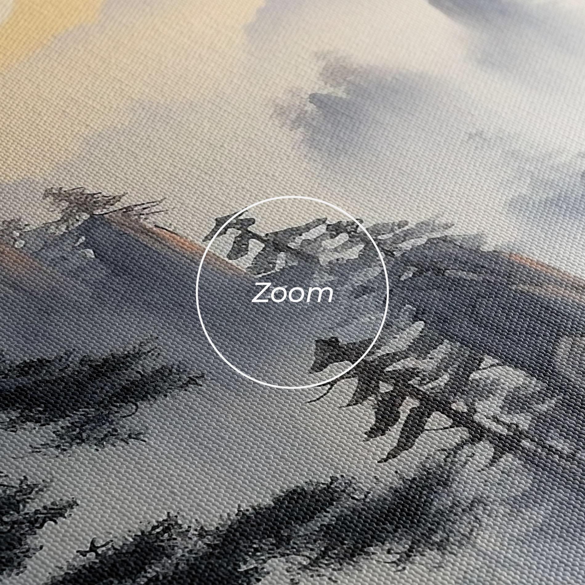 Tablou Canvas Fog Trees mockup 3