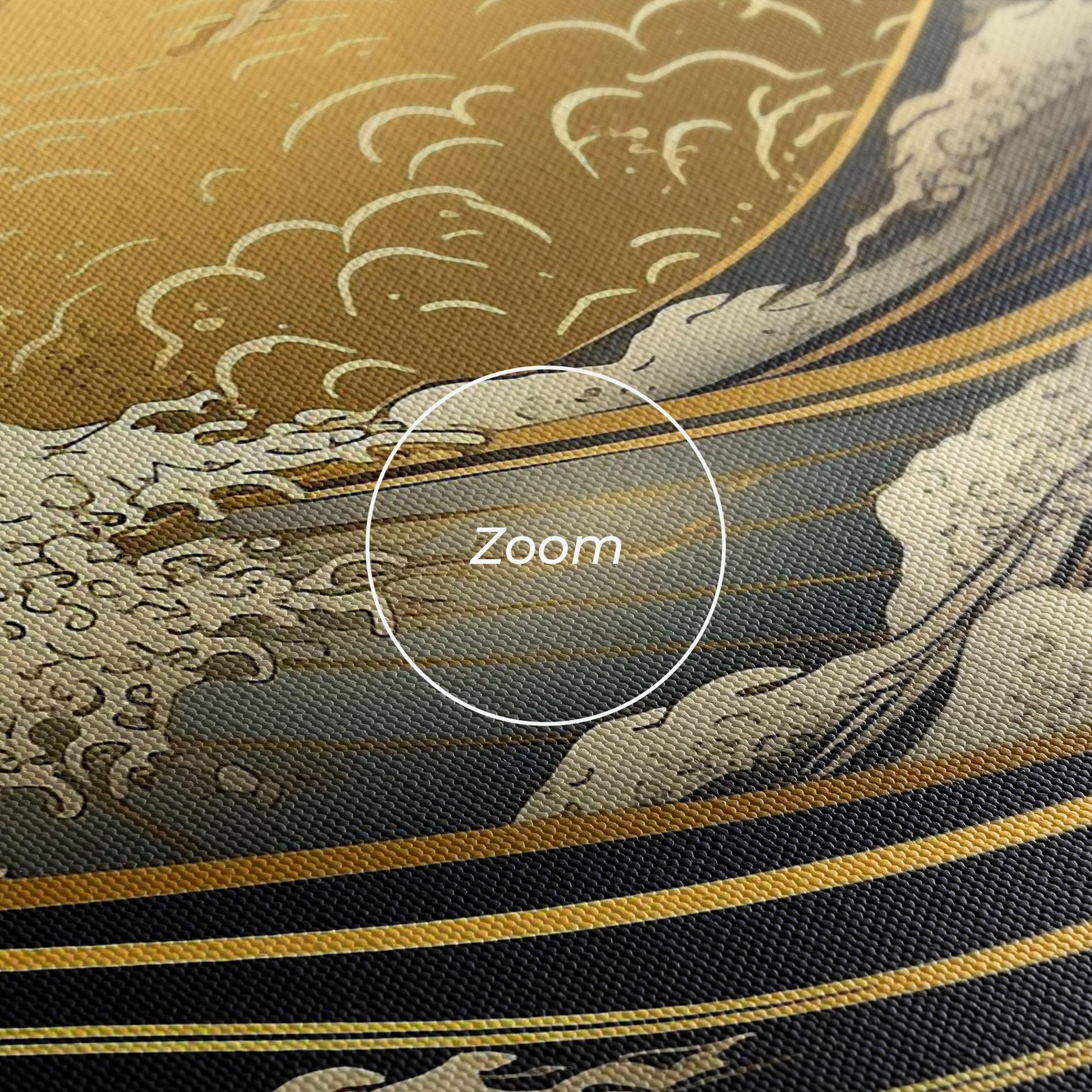 Tablou Canvas Gold Waves Landscape mockup 3