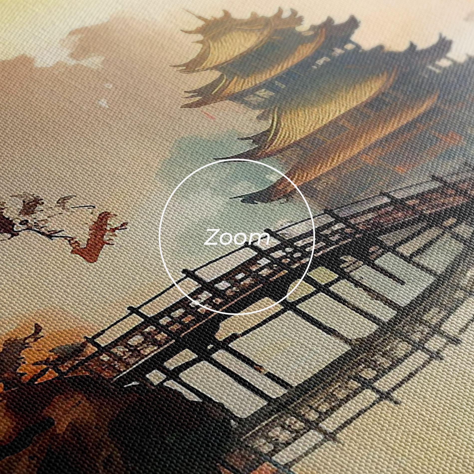 Tablou Canvas Sunset Fog Water mockup 3