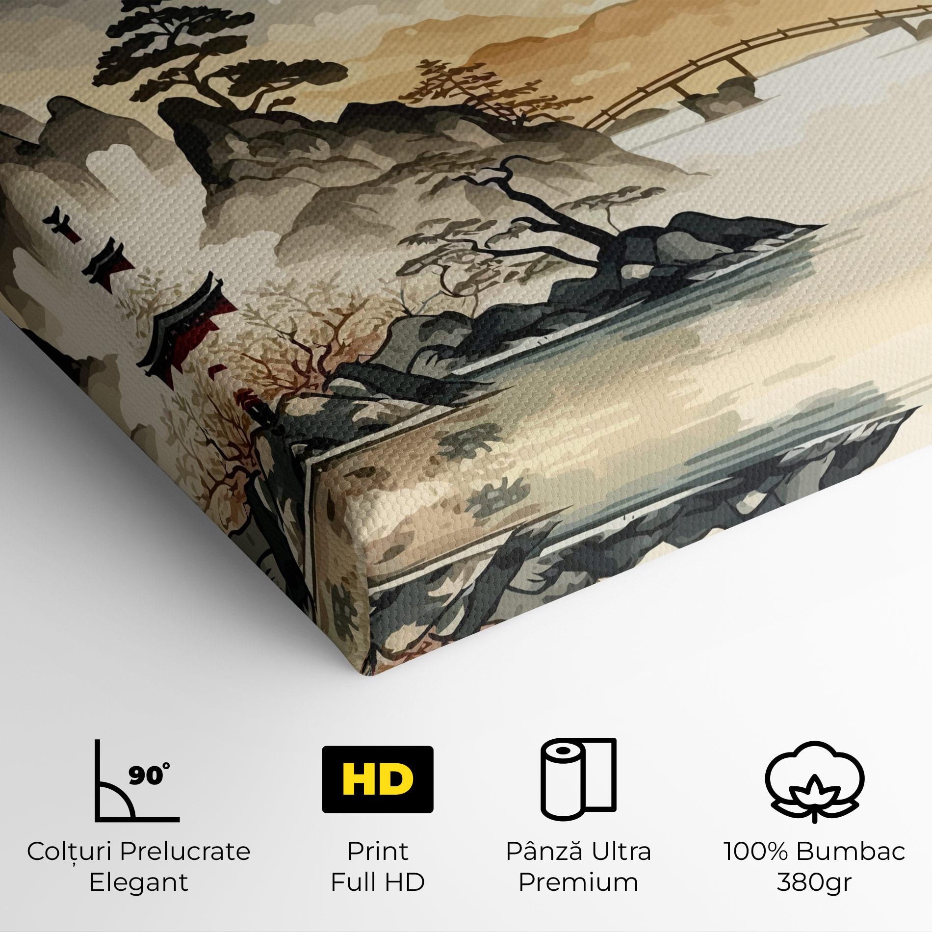 Tablou Canvas Asian Mountain View mockup 4