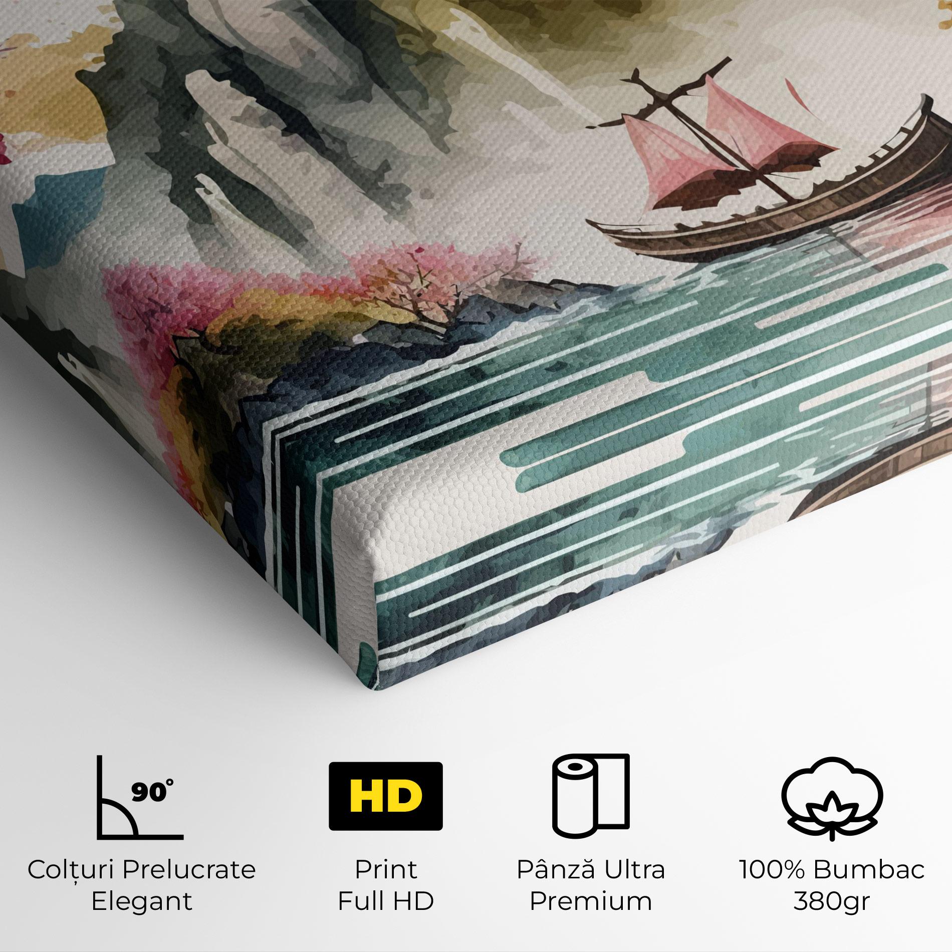 Tablou Canvas Asian Orange Sunset mockup 4