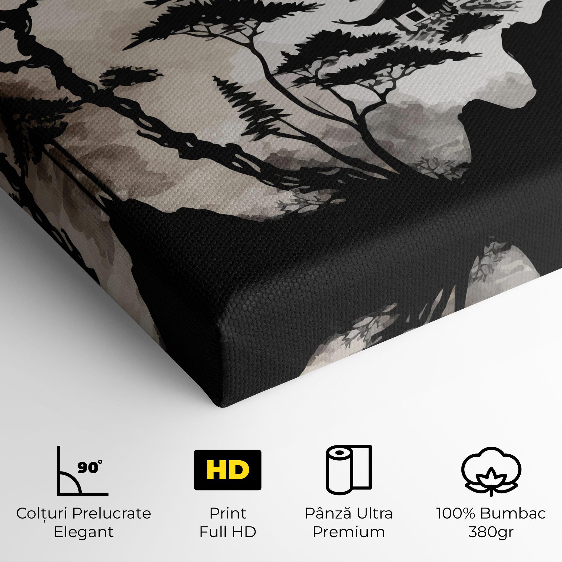 Tablou Canvas Asian Red Moon mockup 4