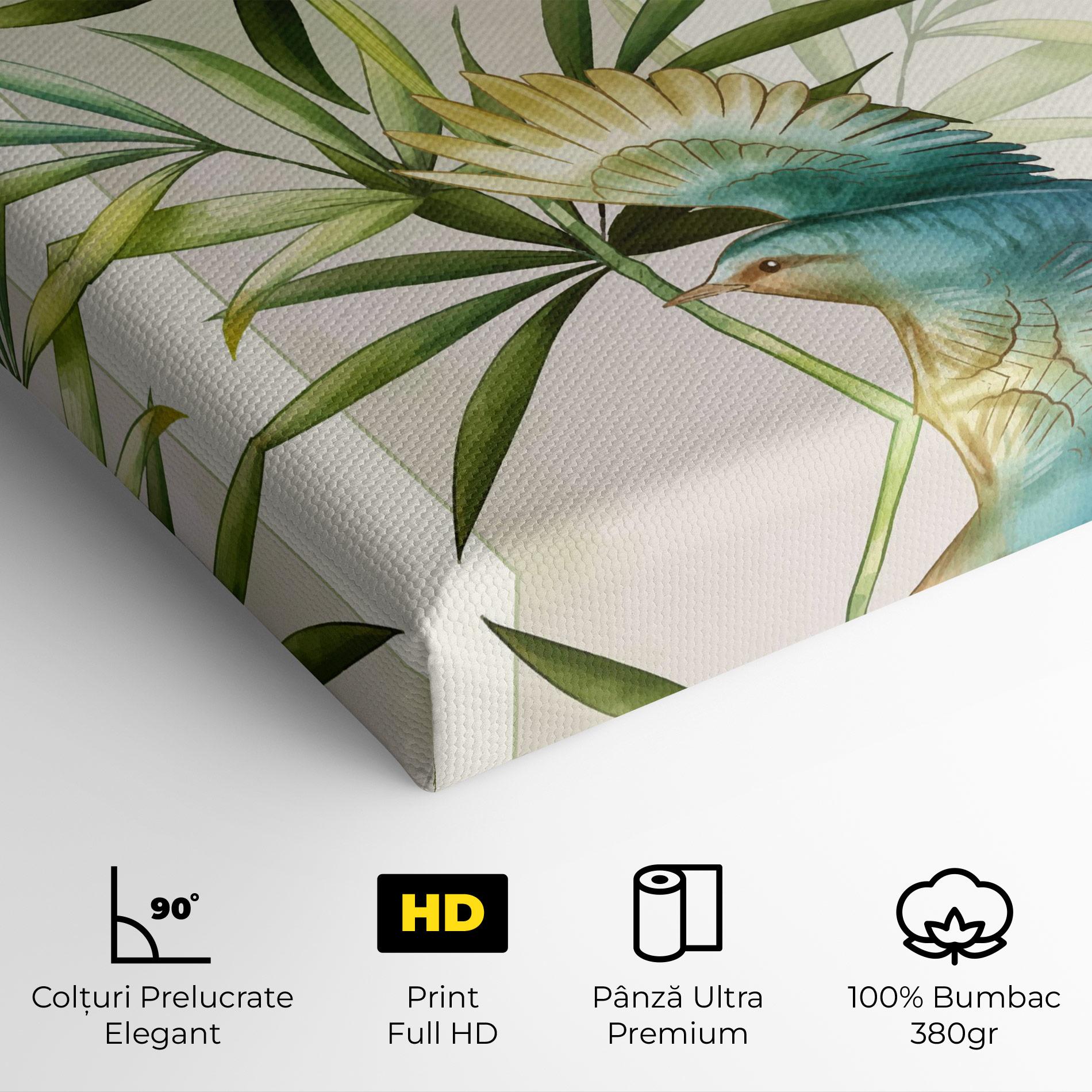 Tablou Canvas Asiatic Blue Birds mockup 4