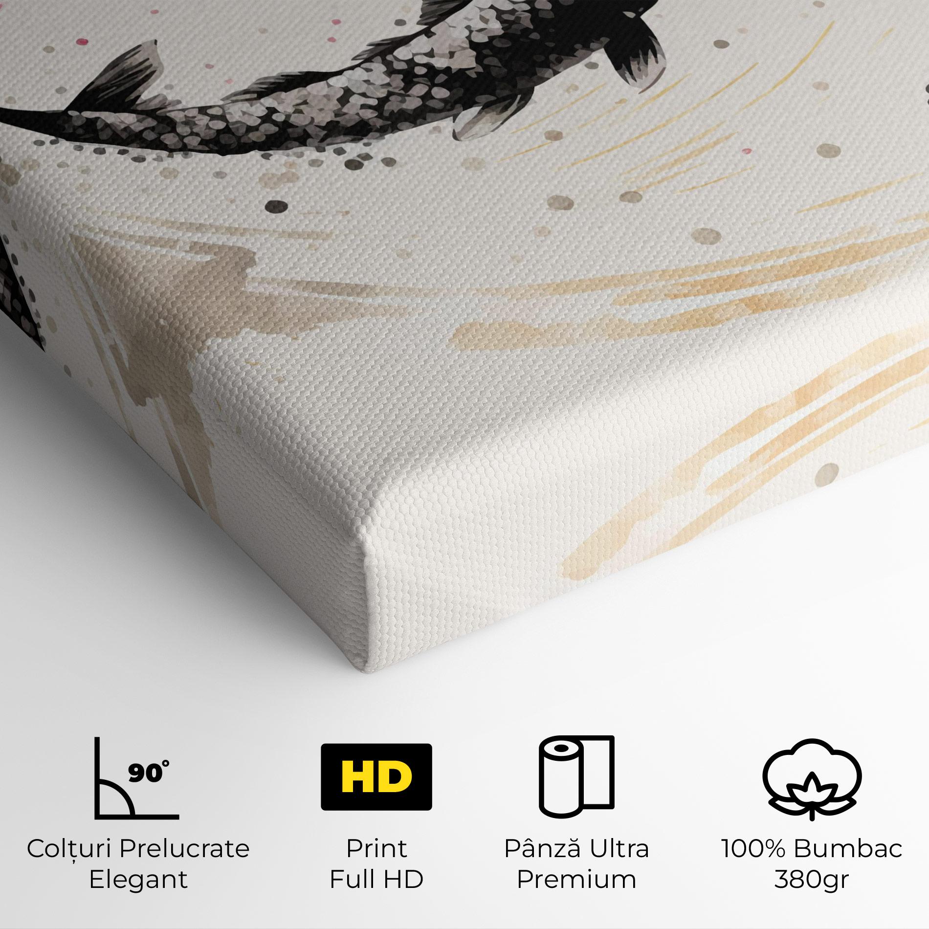 Tablou Canvas Asiatic Flower Fish mockup 4