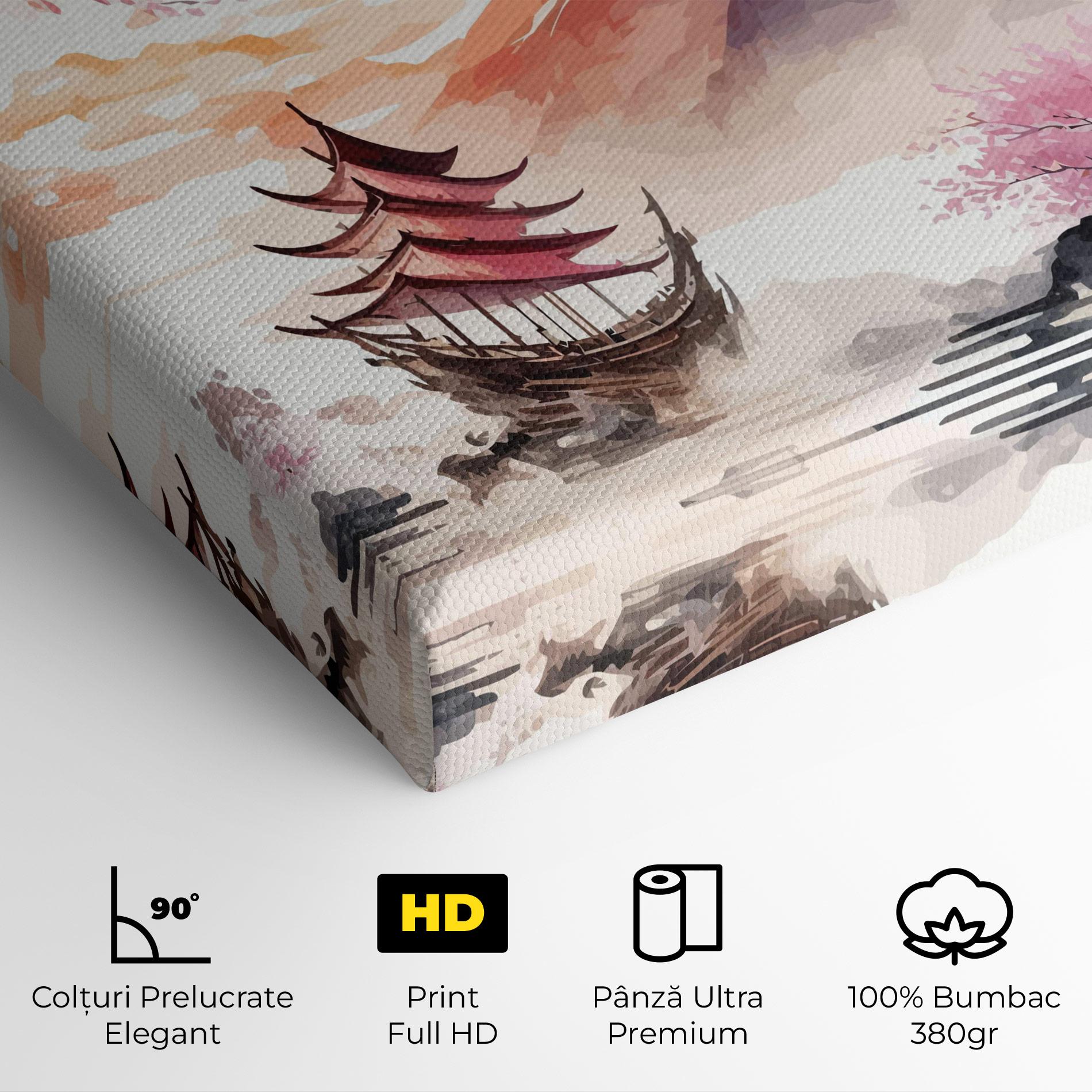 Tablou Canvas Asiatic Purple Mountain mockup 4