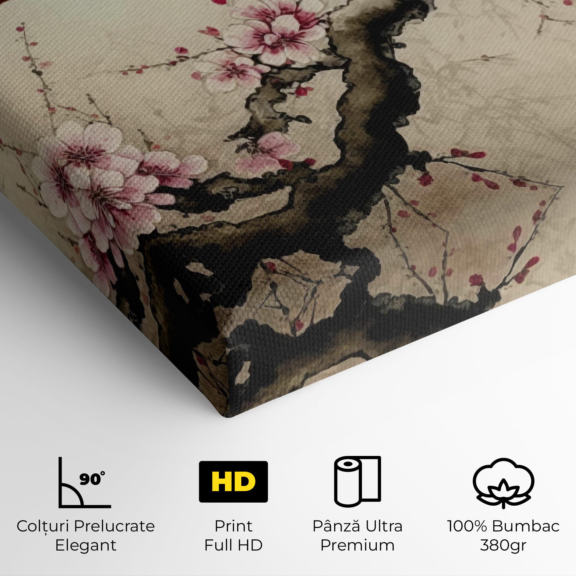Tablou Canvas Cherry Blossom Birds mockup 4