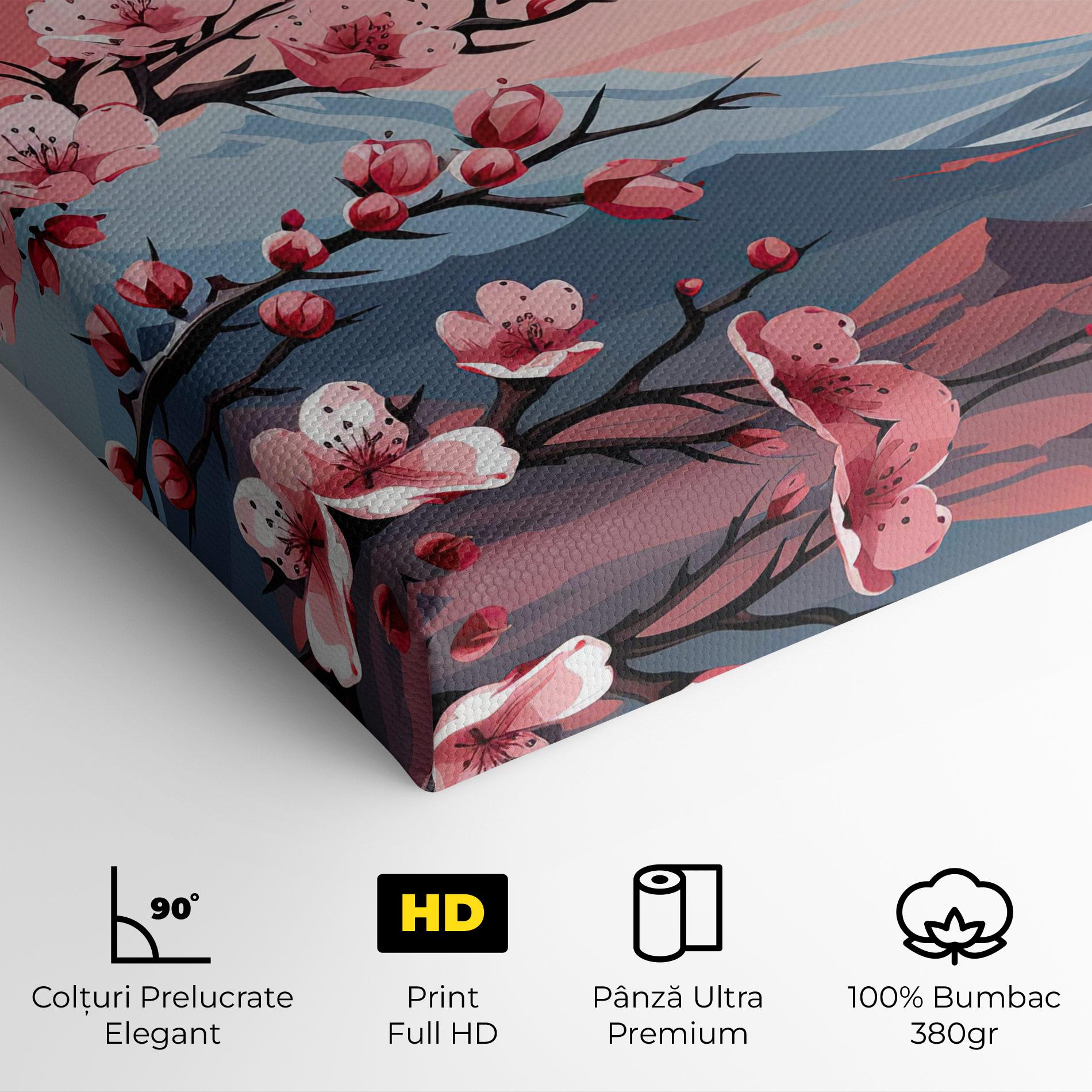 Tablou Canvas Chinese Cherry Blossoms mockup 4