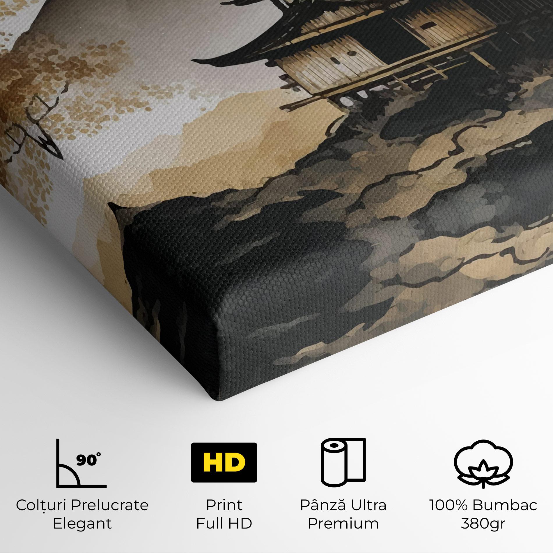 Tablou Canvas Gold Japanese Temple mockup 4