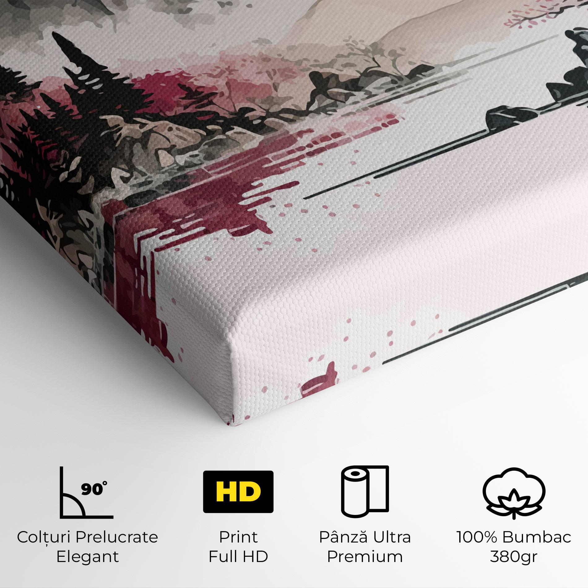 Tablou Canvas Pink Asian View mockup 4