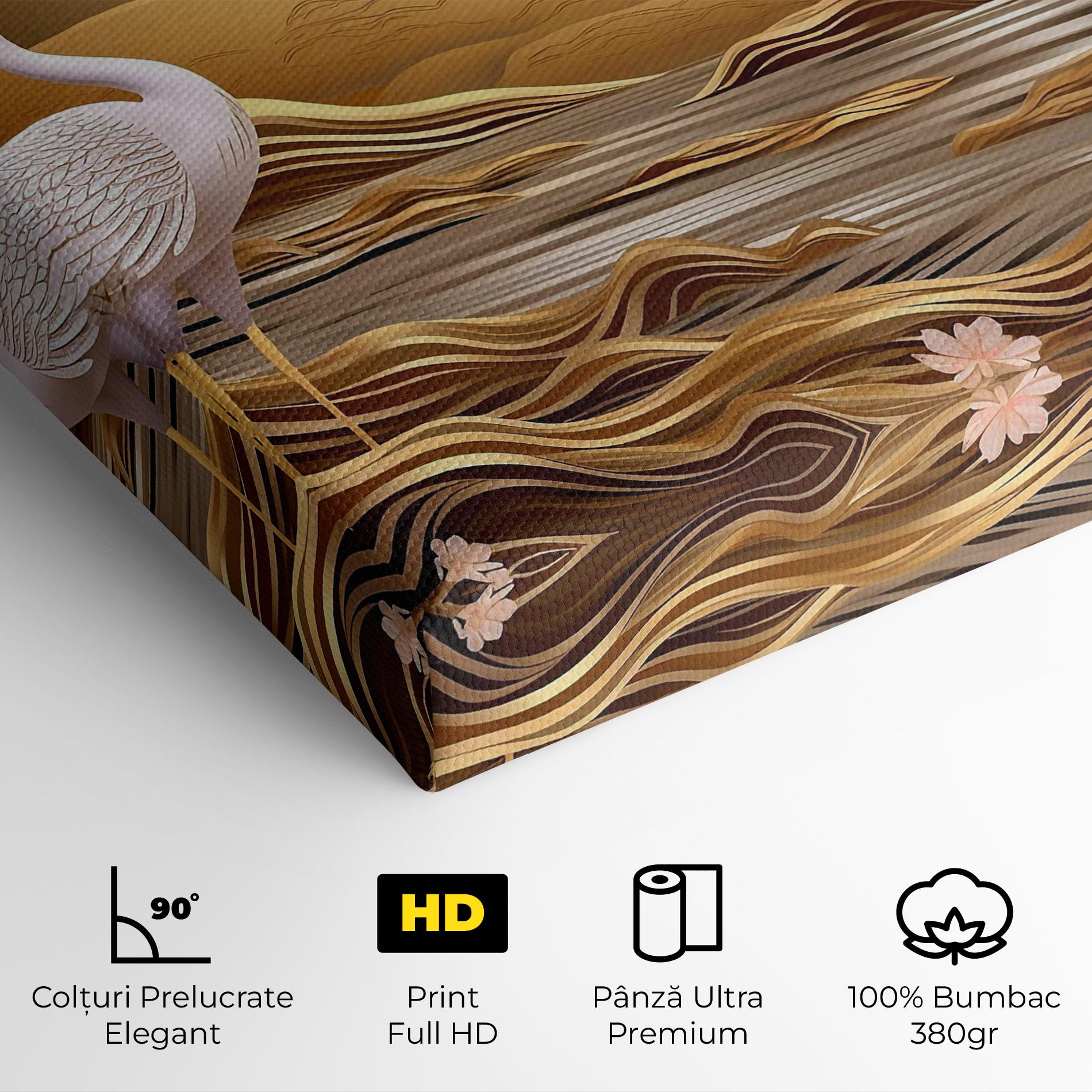 Tablou Canvas Pink Chinese Flowers mockup 4