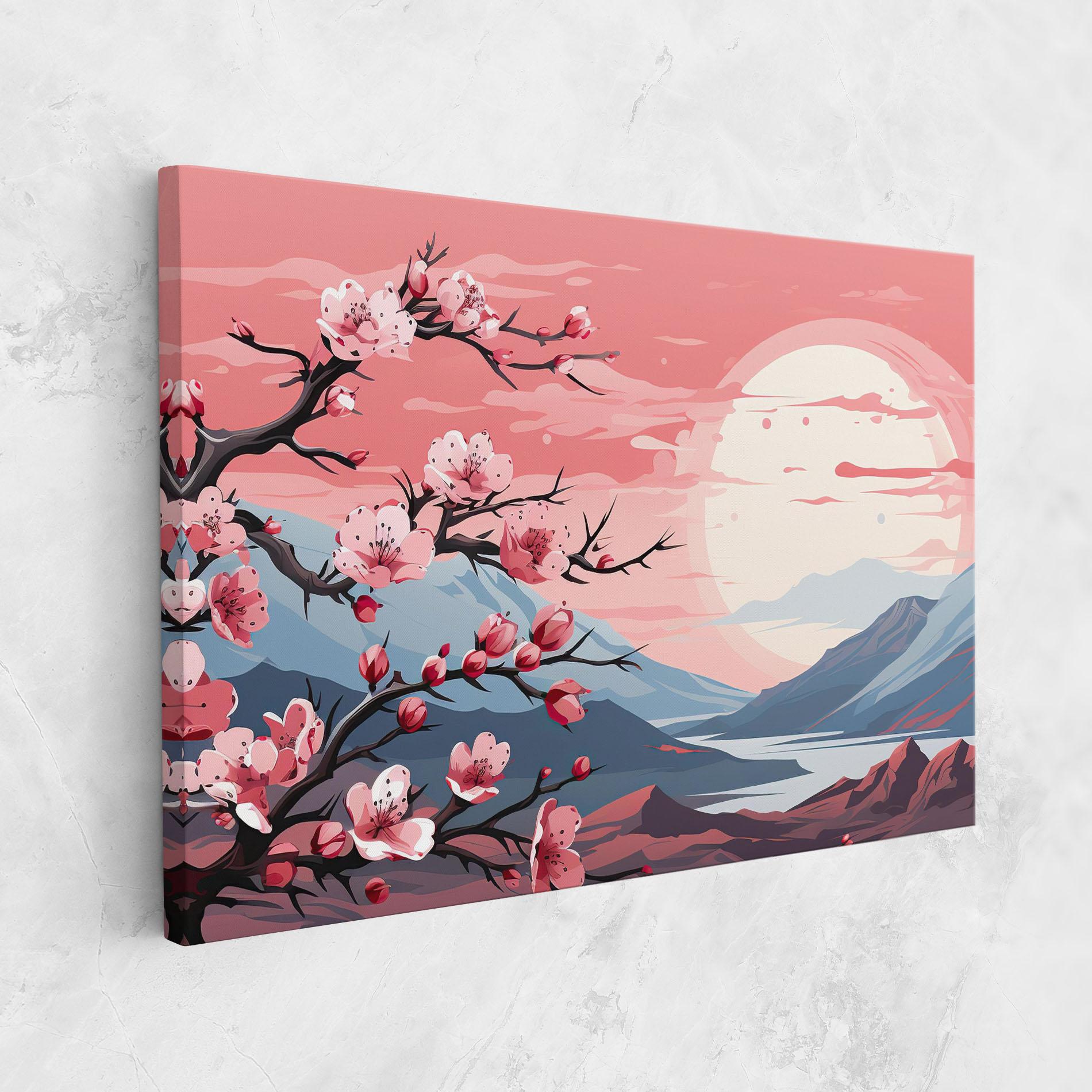 Tablou Canvas Chinese Cherry Blossoms mockup 1