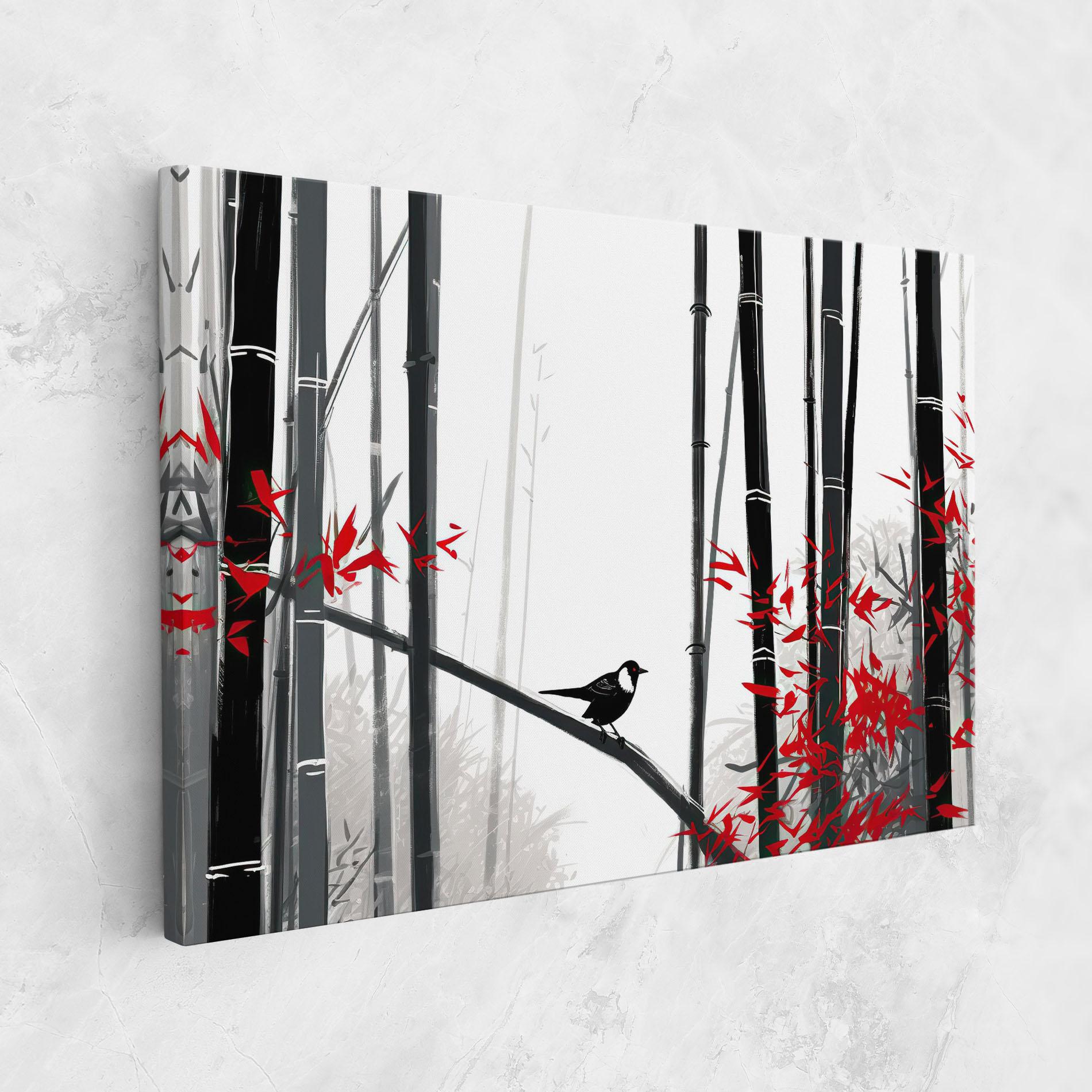 Tablou Canvas Chinese Red Leafs mockup 1