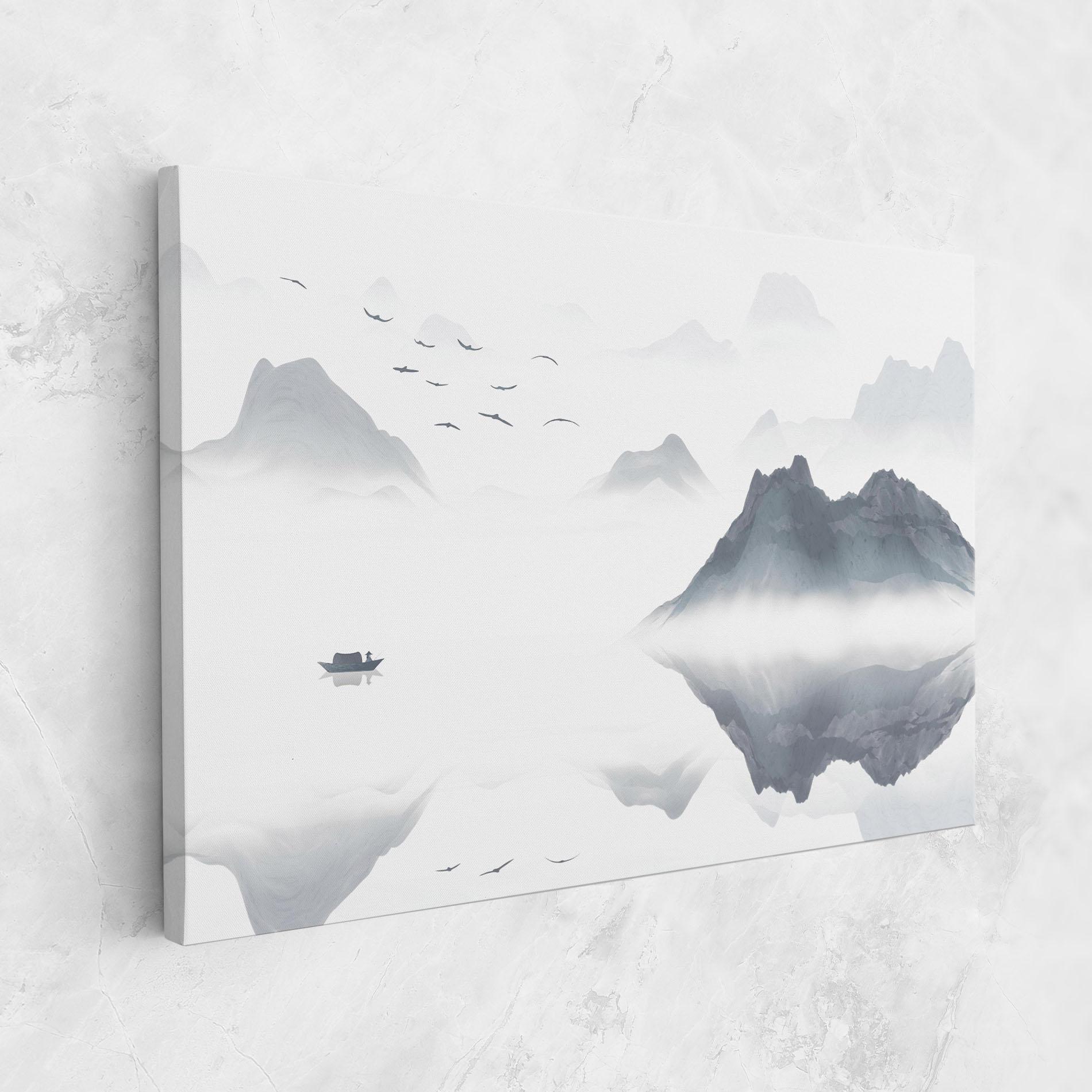 Tablou Canvas Chinese Style Mountains mockup 1