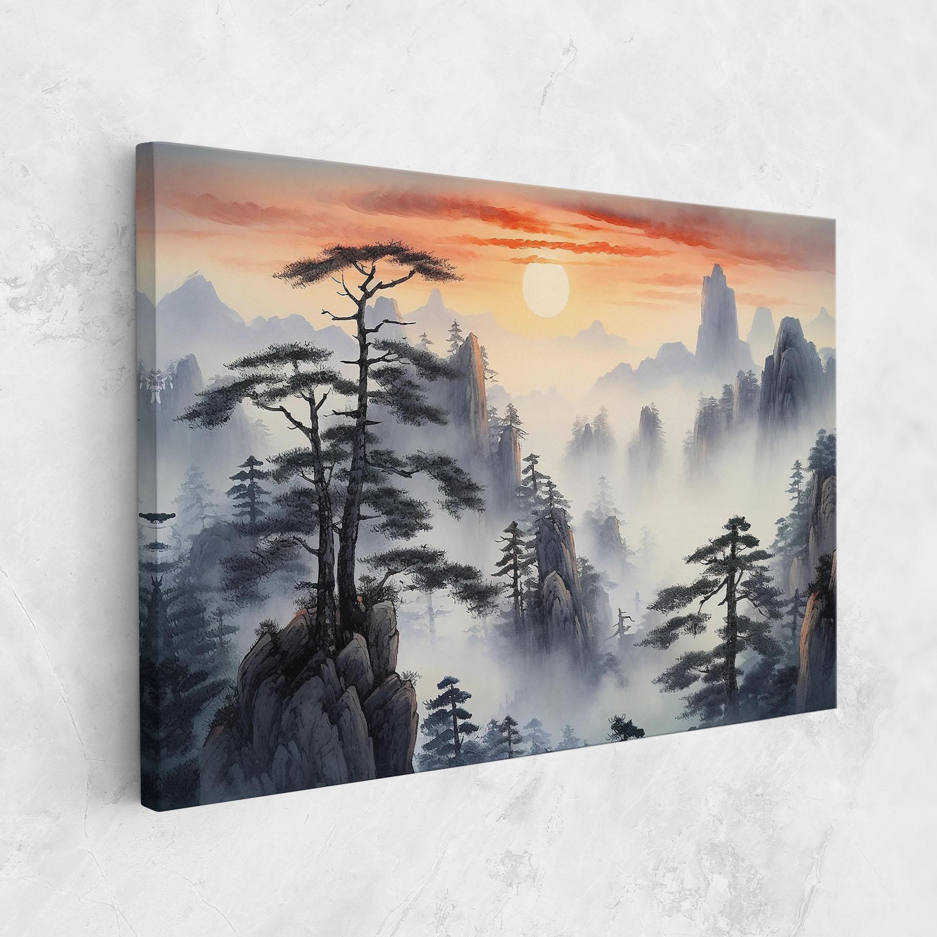 Tablou Canvas Fog Trees mockup 1