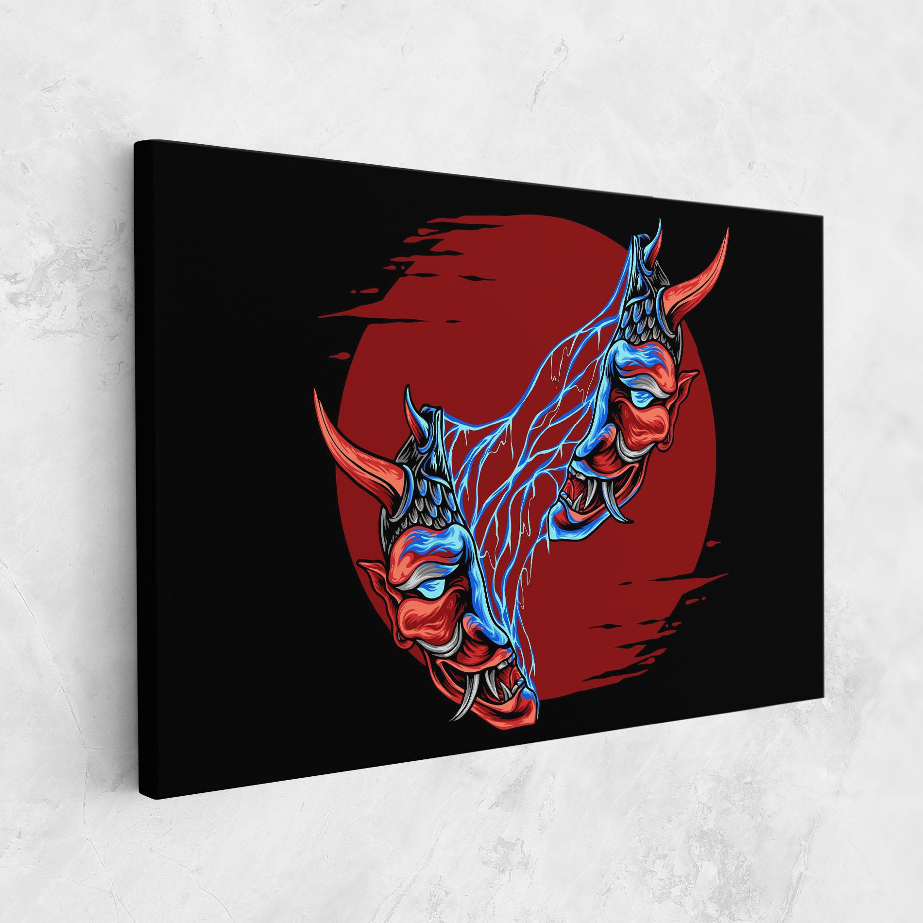 Tablou Canvas Japanese Mask mockup 1