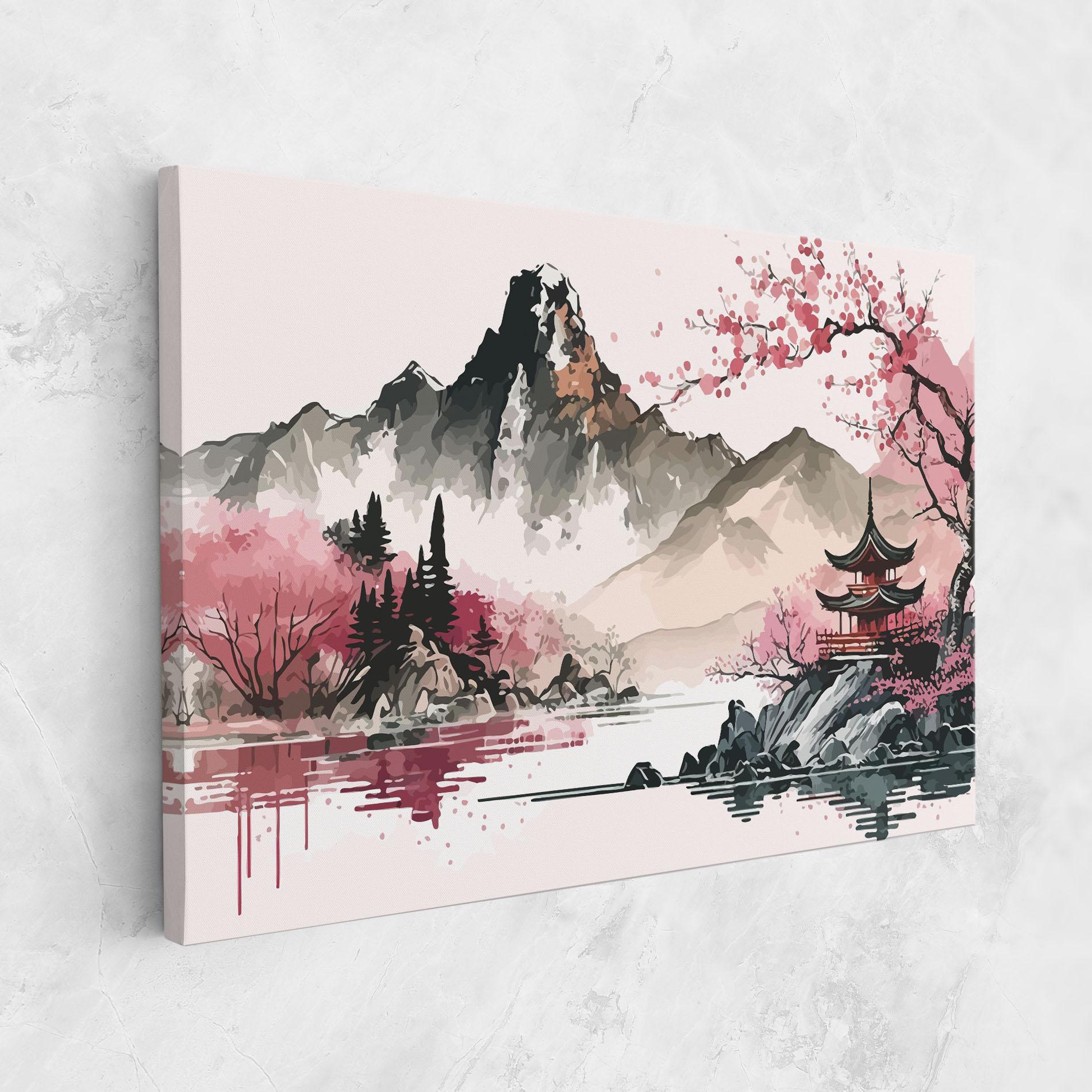 Tablou Canvas Pink Asian View mockup 1