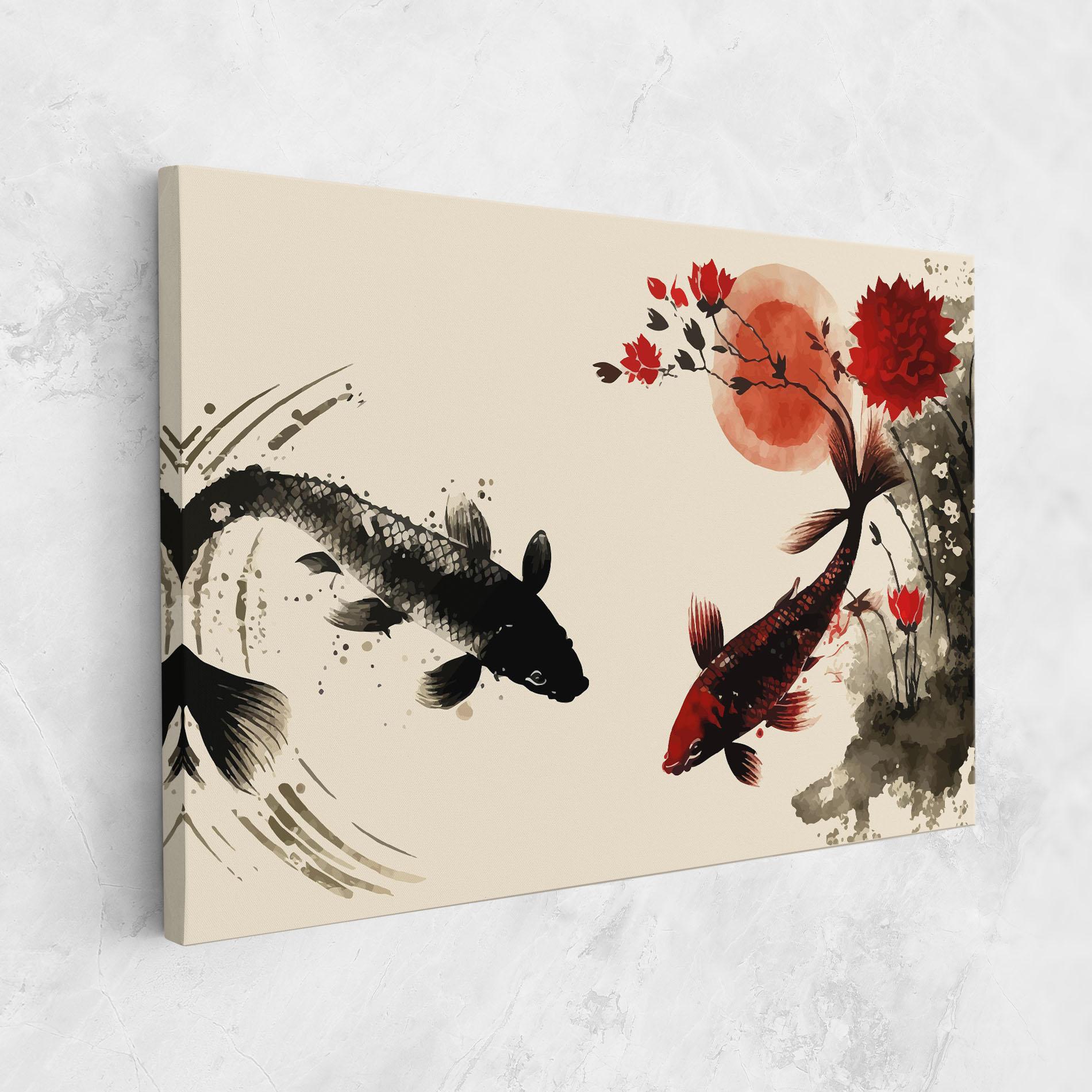 Tablou Canvas Sunset Red Flower mockup 1