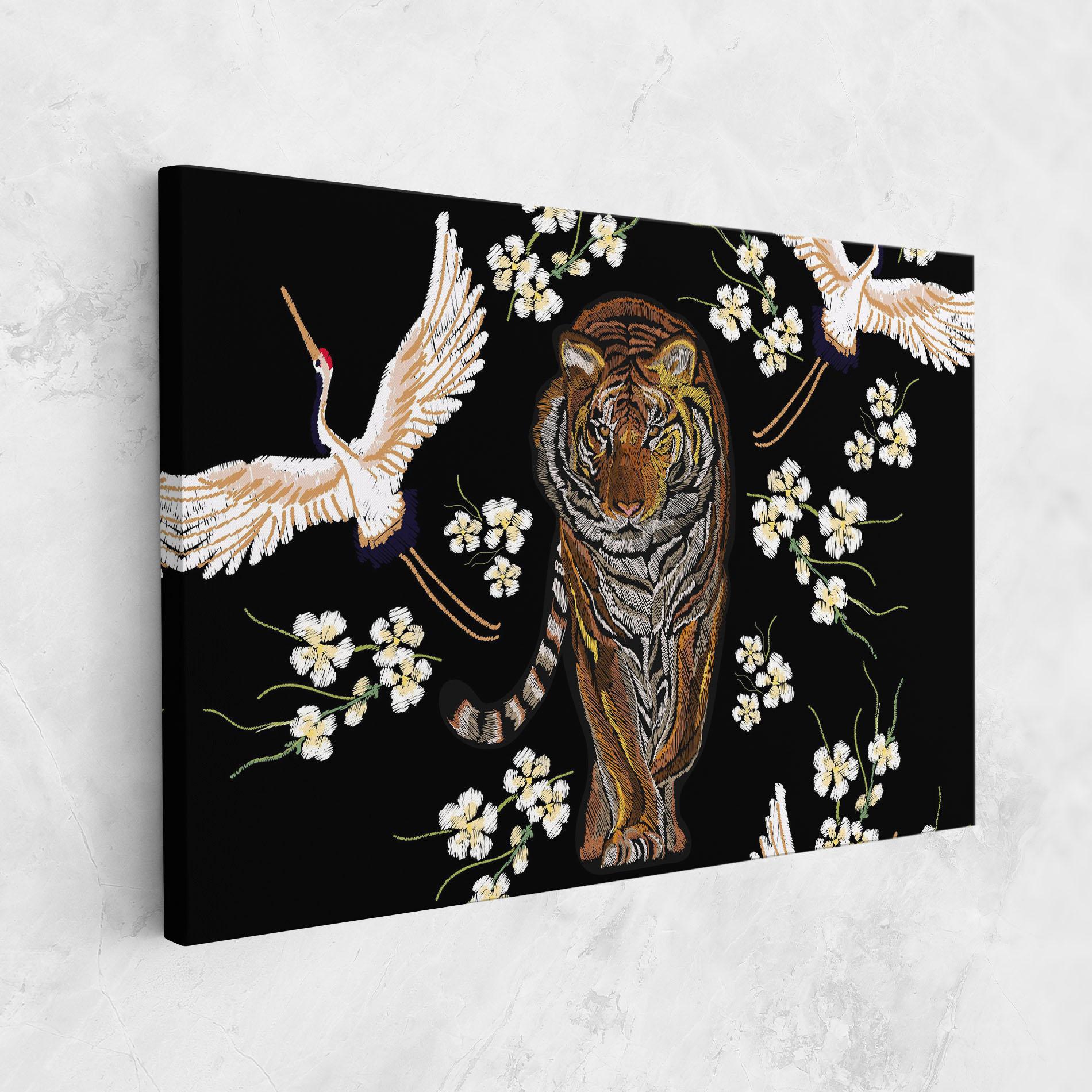 Tablou Canvas Tiger Birds Art mockup 1