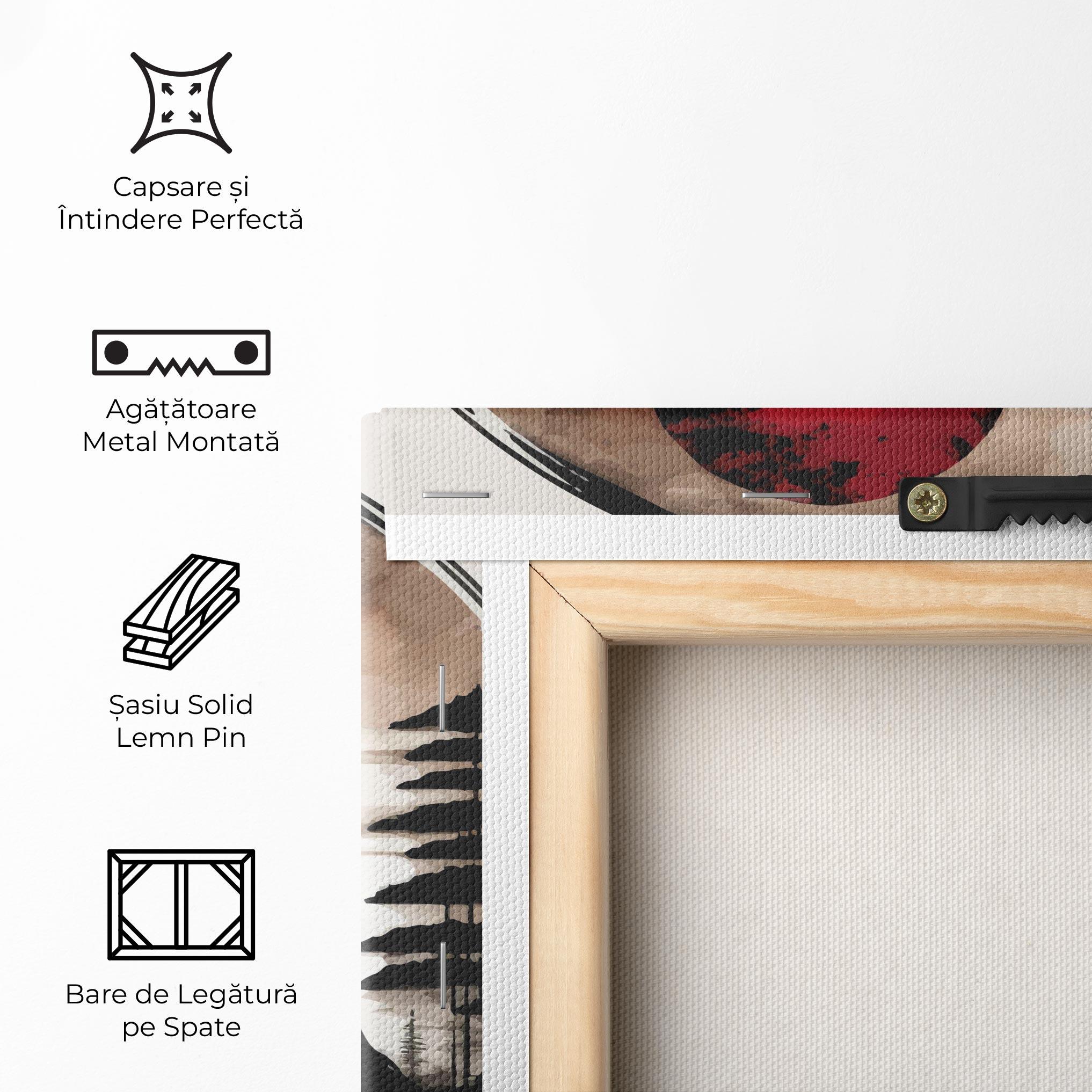 Tablou Canvas Asian Red Moon mockup 5