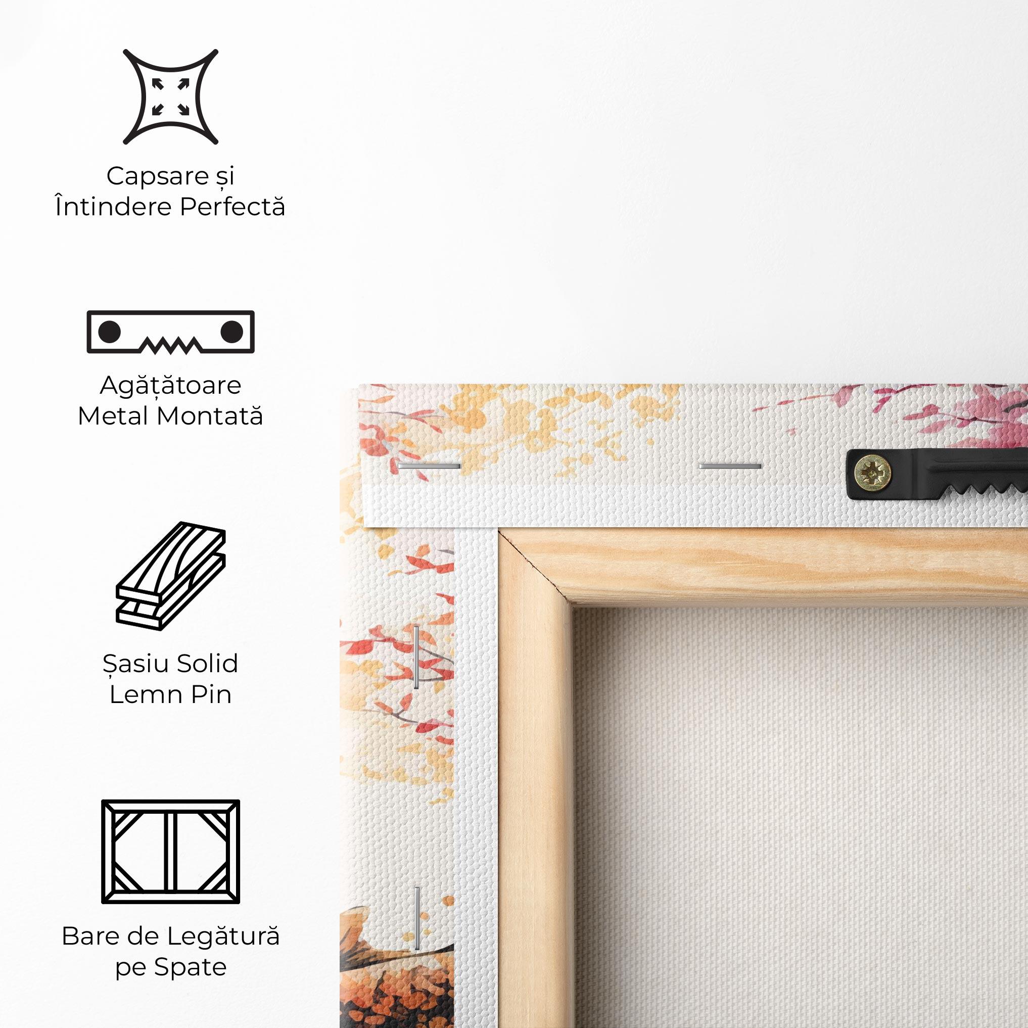 Tablou Canvas Asiatic Flower Fish mockup 5