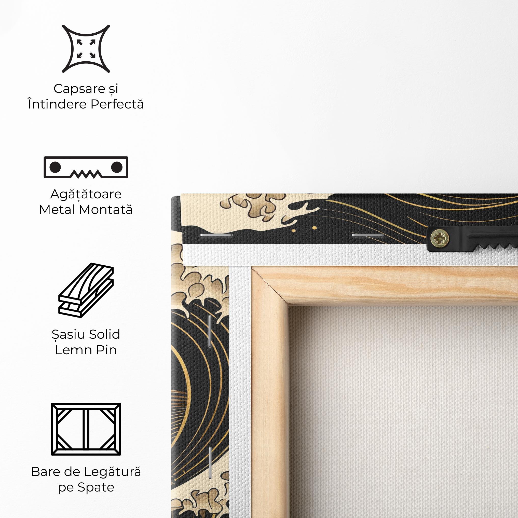 Tablou Canvas Asiatic Gold Wave mockup 5