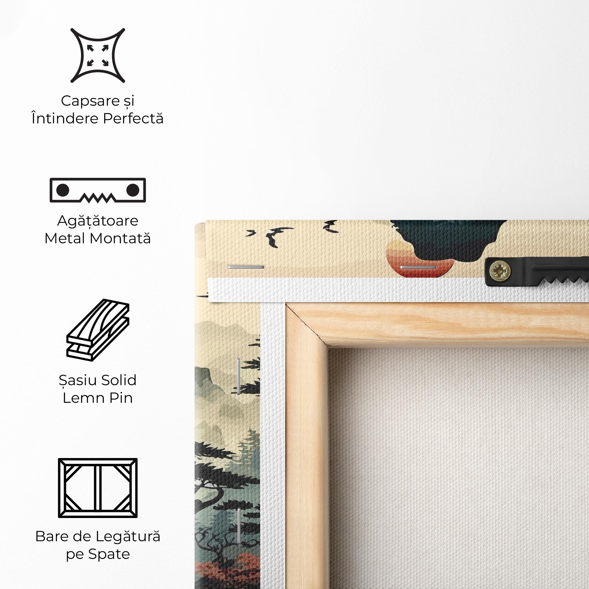 Tablou Canvas Cream Chinese Mountain mockup 5