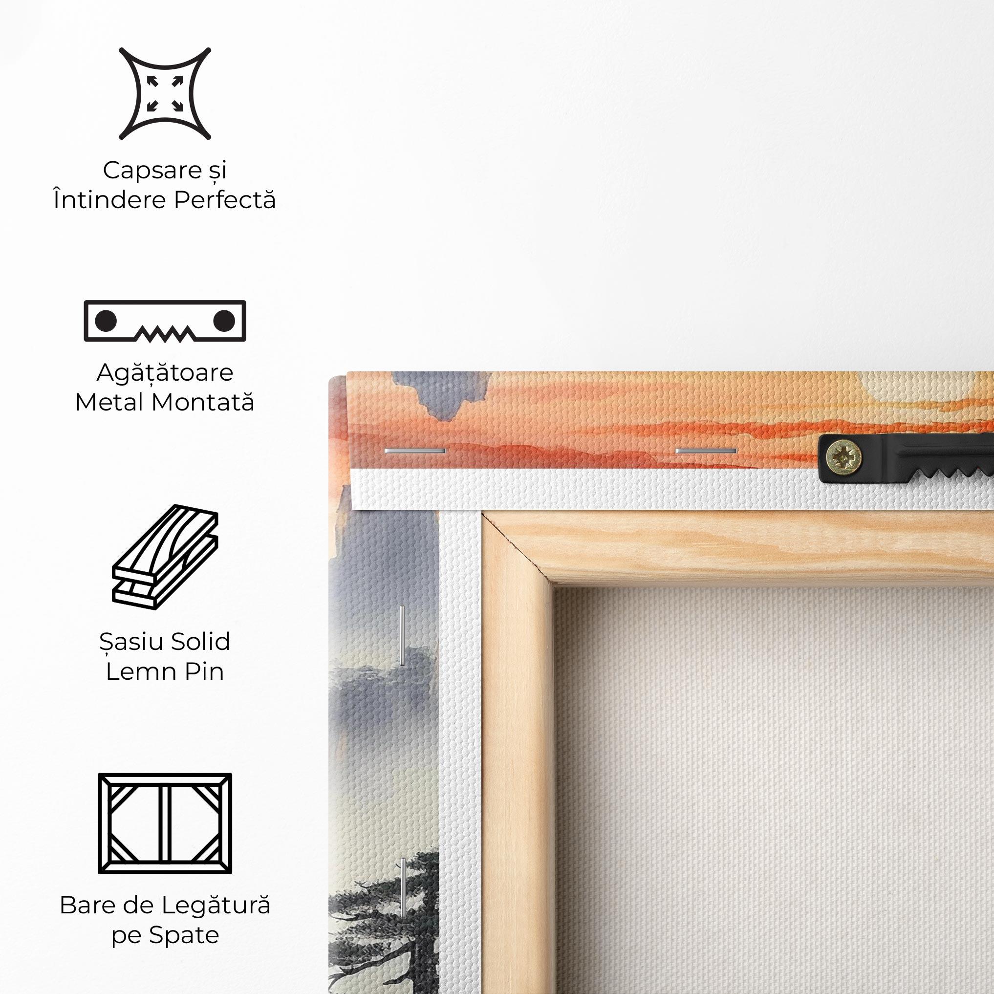 Tablou Canvas Fog Trees mockup 5