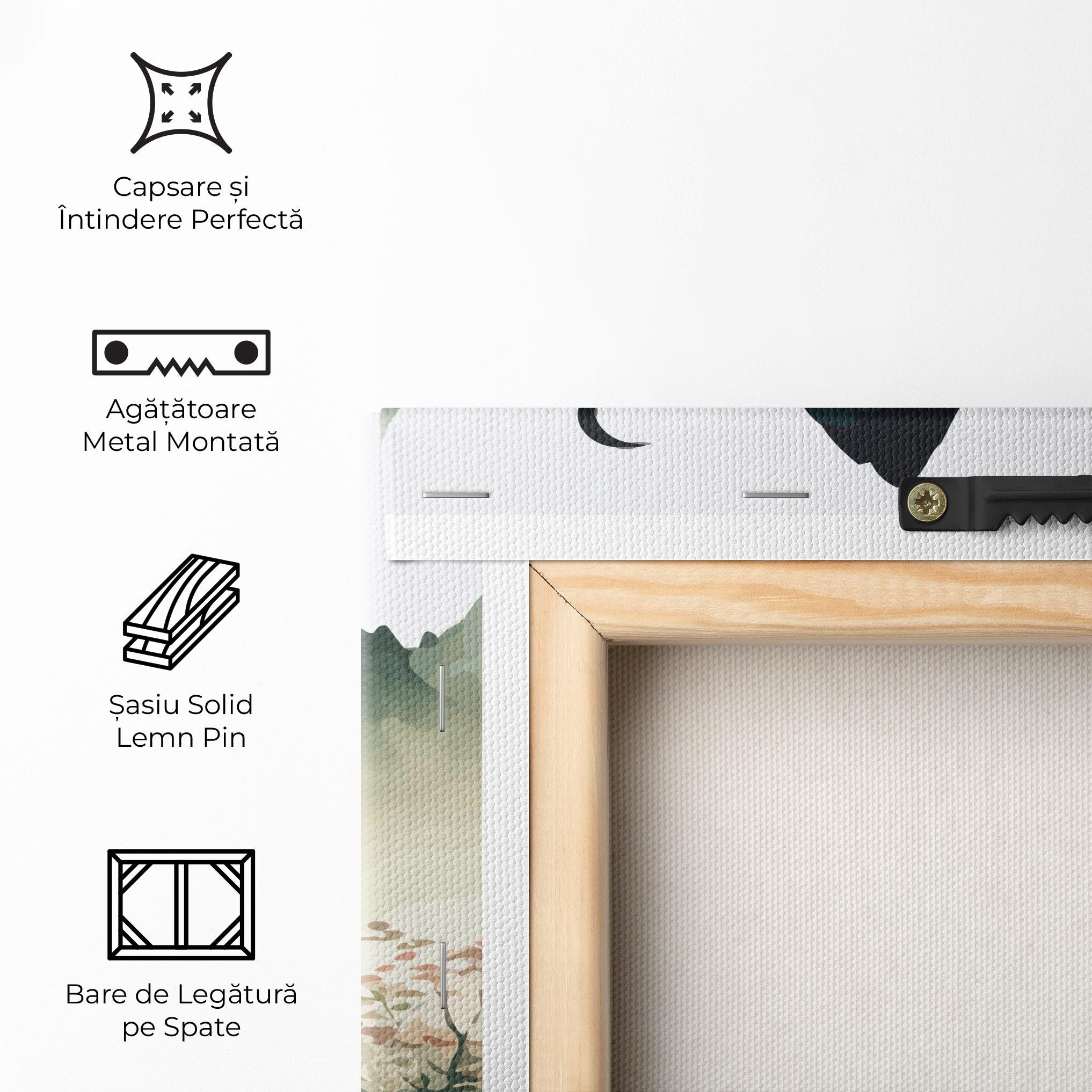 Tablou Canvas Green Mountain Moon mockup 5